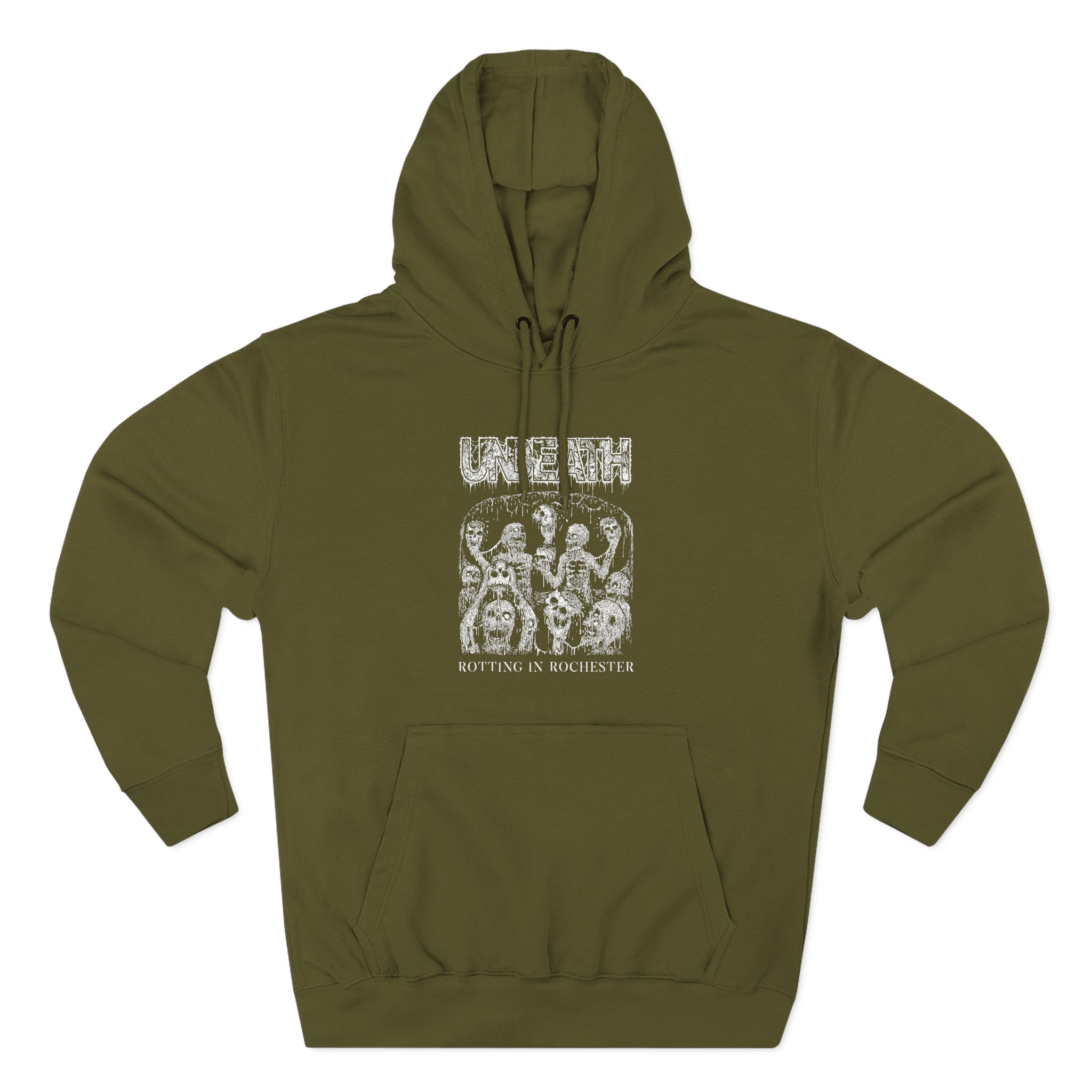 Undeath Rotting in Rochester Three-Panel Fleece Hoodie