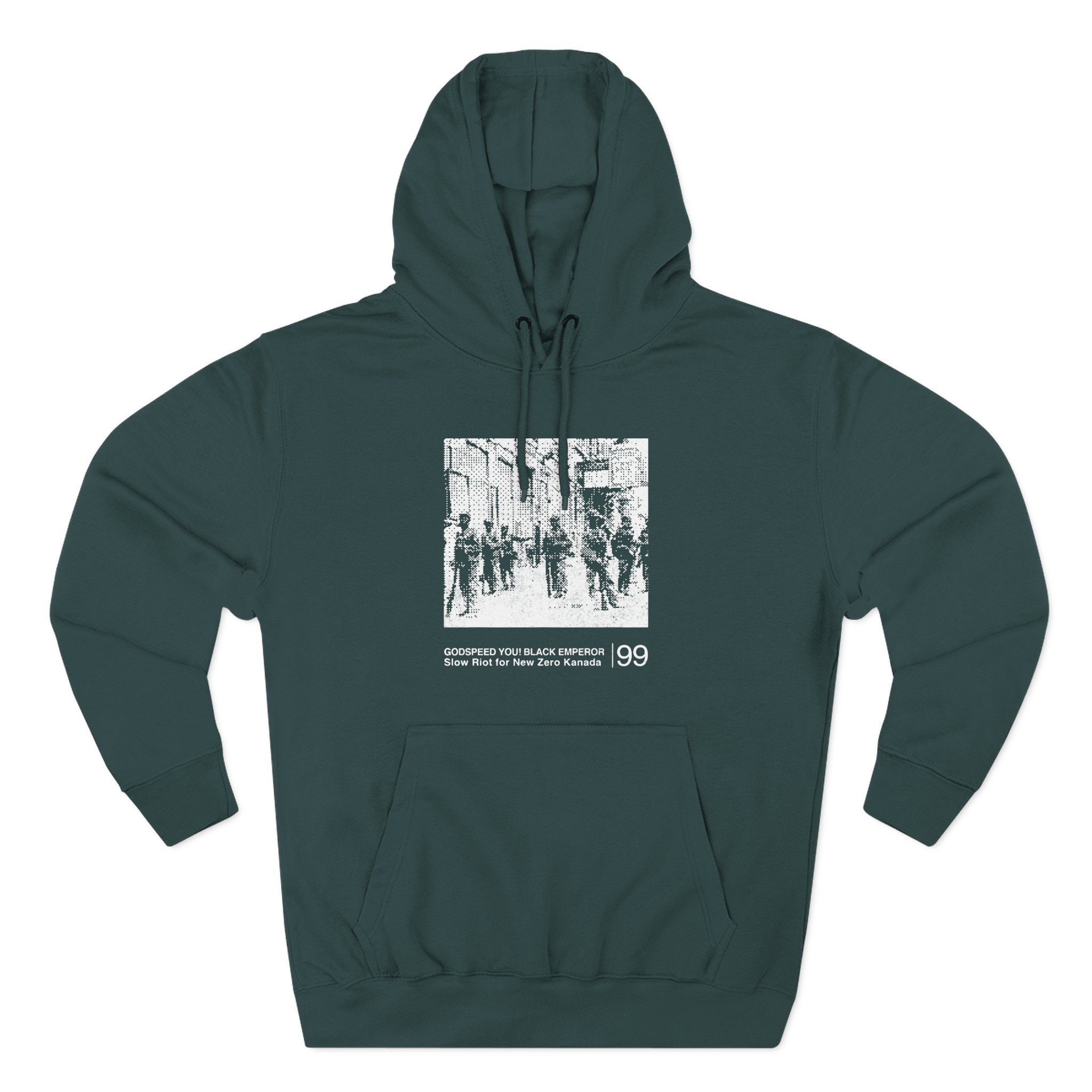 Three-Panel Fleece Hoodie