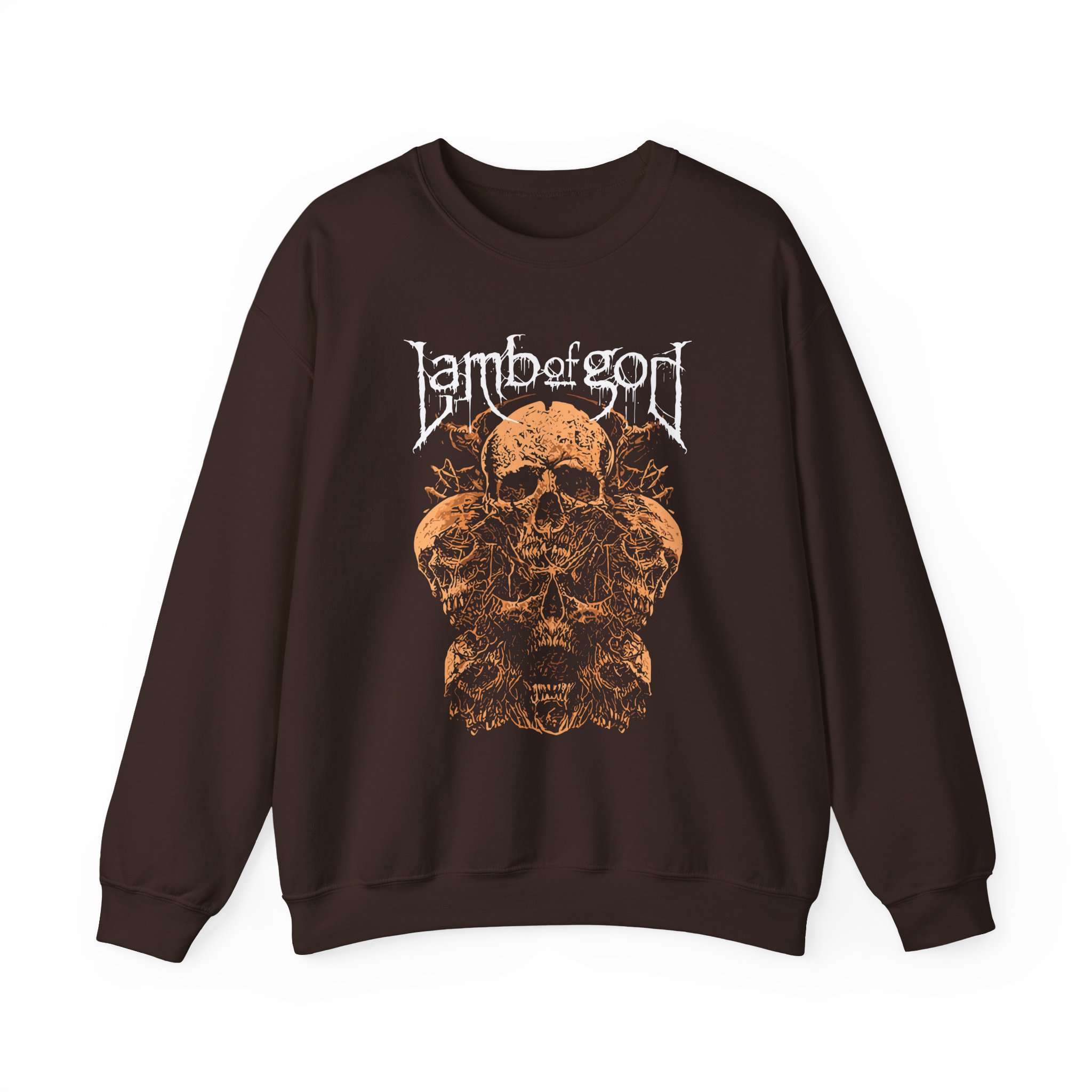Lamb of God Rooted Skull Unisex Heavy Blendâ„¢ Crewneck Sweatshirt