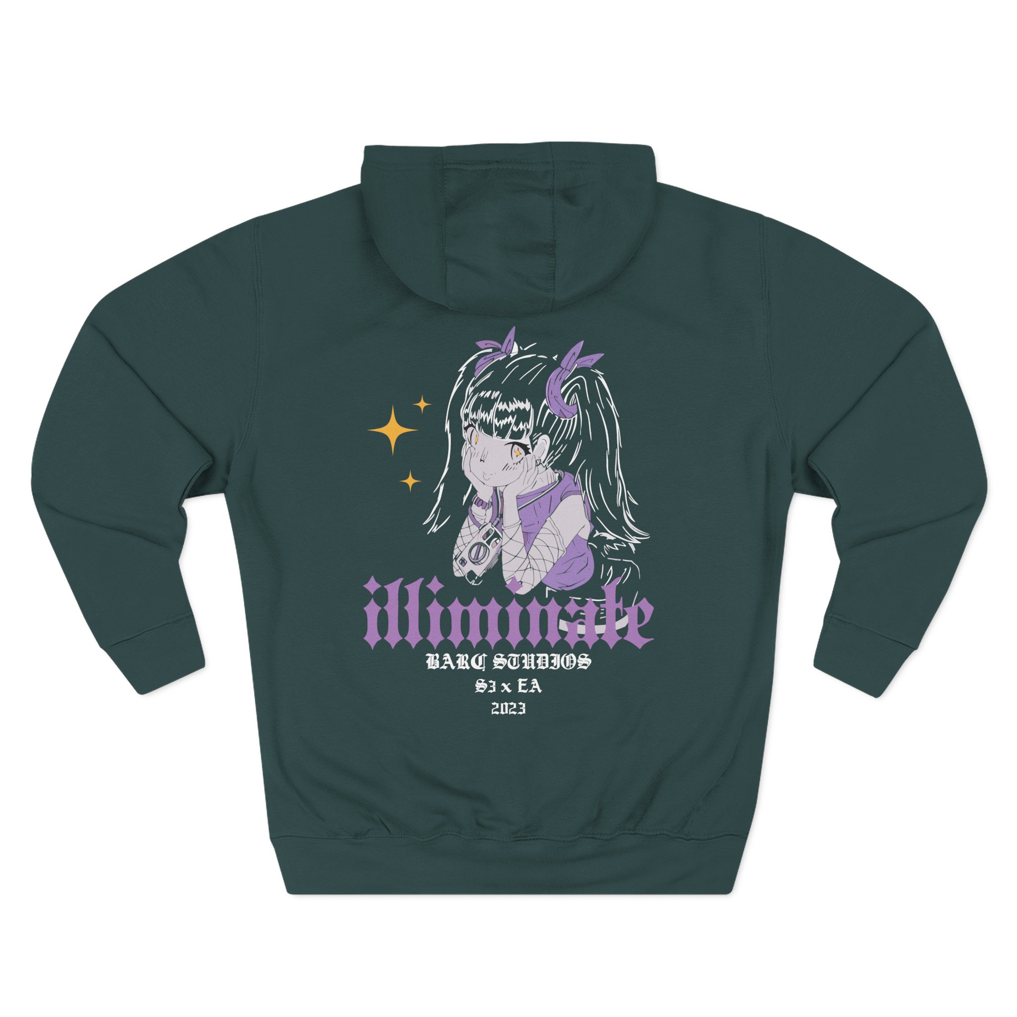 Illiminate darc studios Three-Panel Fleece Hoodie