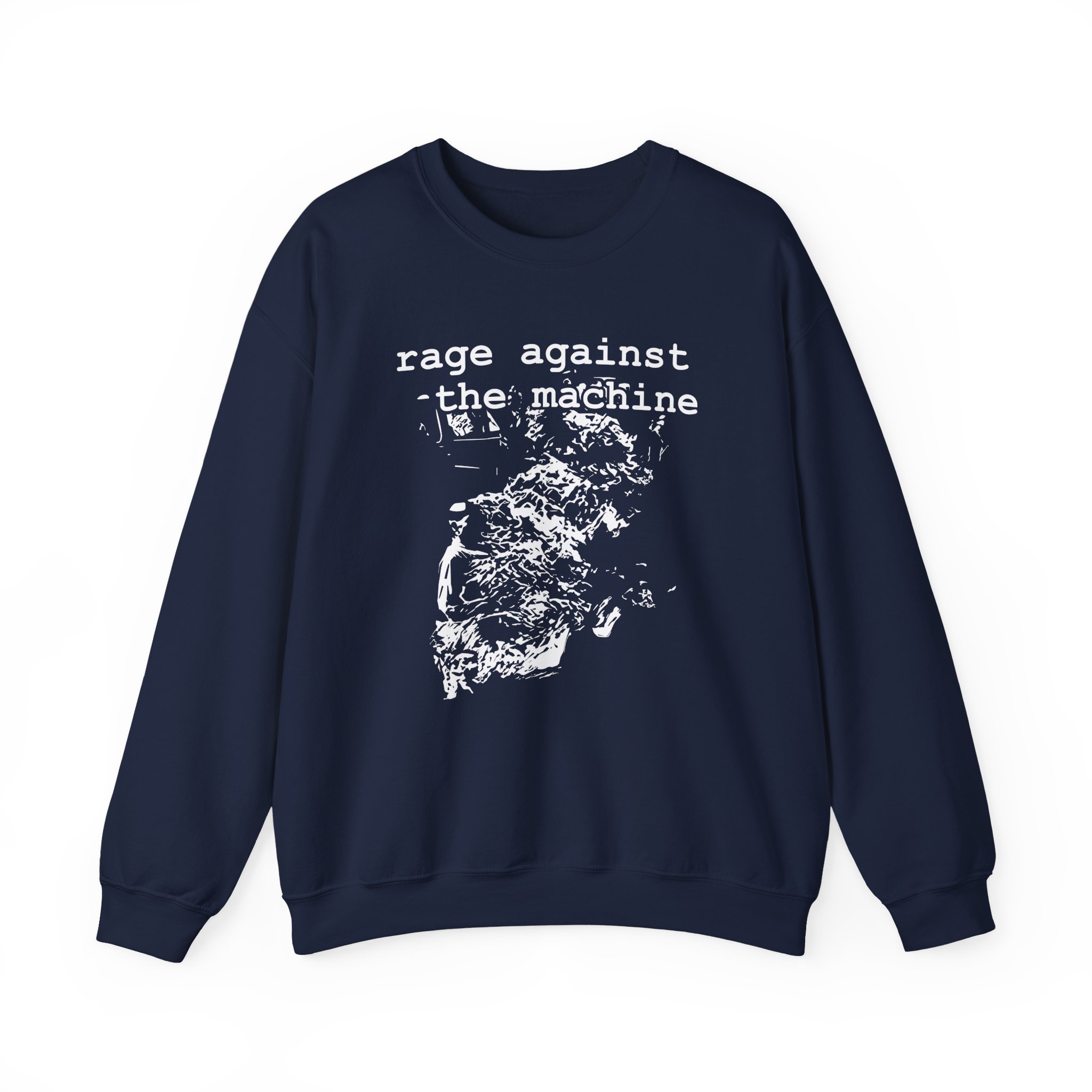 Rage Against the Machine Ratm Cover Tracklist Unisex Heavy Blendâ„¢ Crewneck Sweatshirt