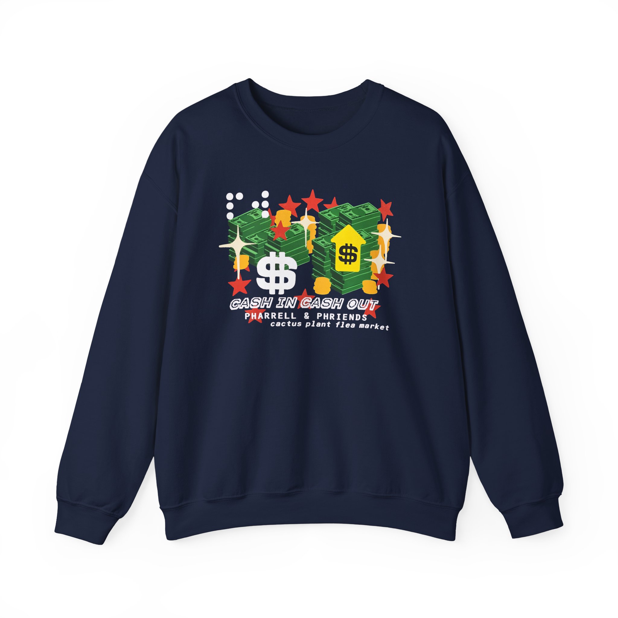 Pharrell Williams Cash in Cash Out Unisex Heavy Blendâ„¢ Crewneck Sweatshirt