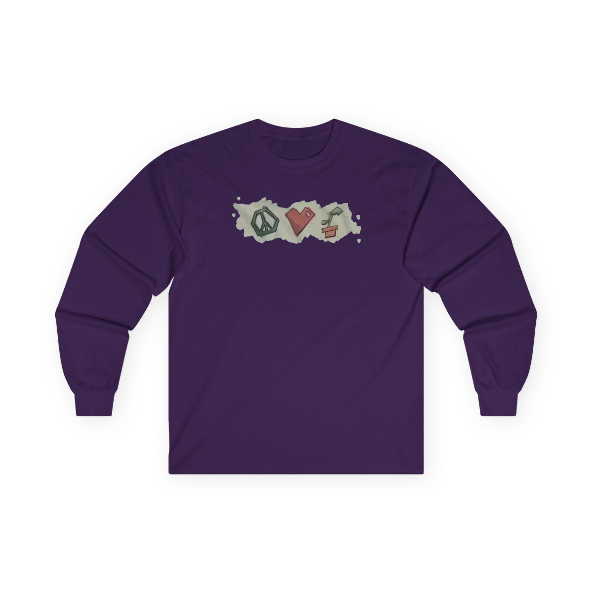 Mumbo Jumbo Peace, Love and Plants Unisex Ultra Cotton Long Sleeve Tee