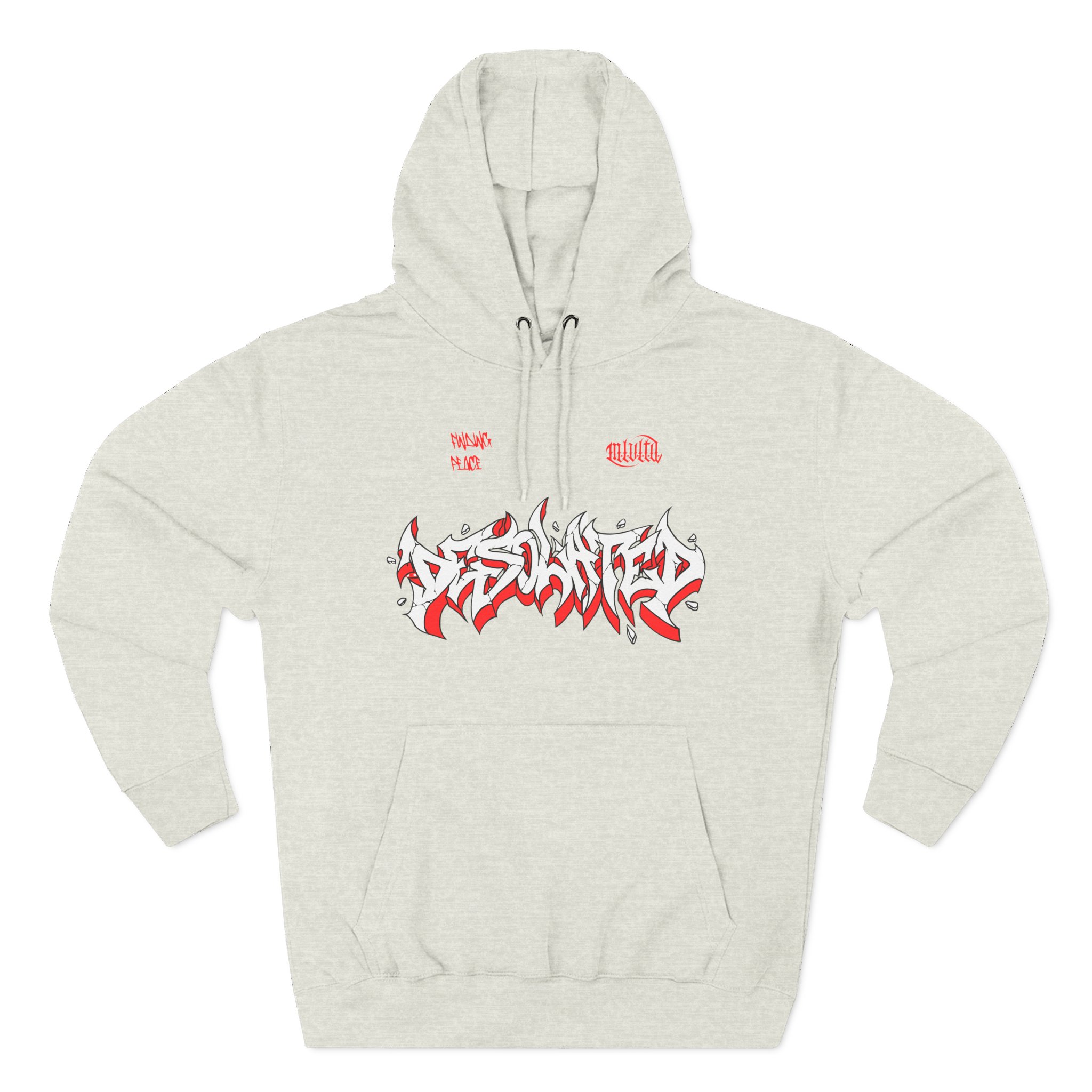 Desolated Three-Panel Fleece Hoodie