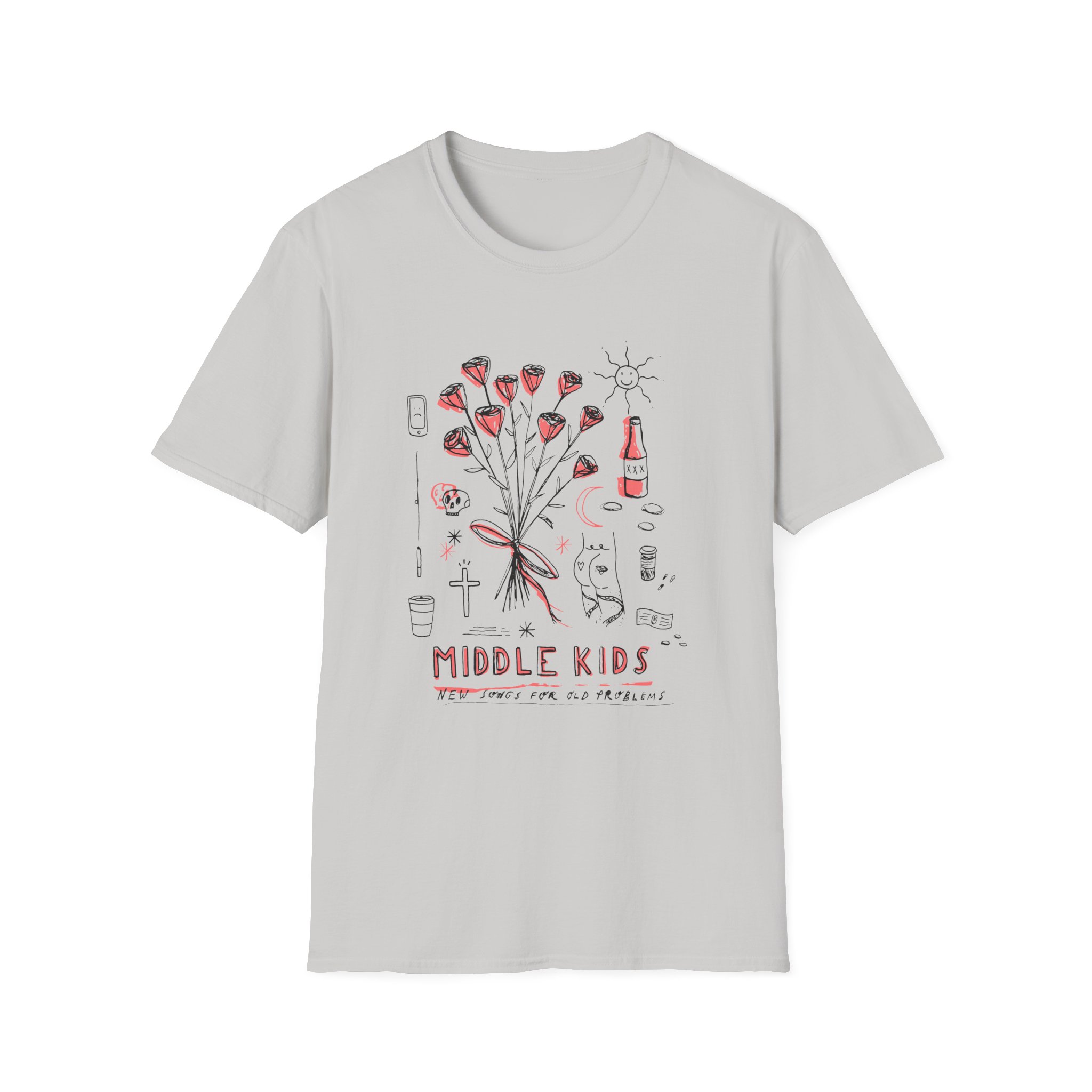 Middle Kids Pale Deconstructed Unisex Softstyle T-Shirt