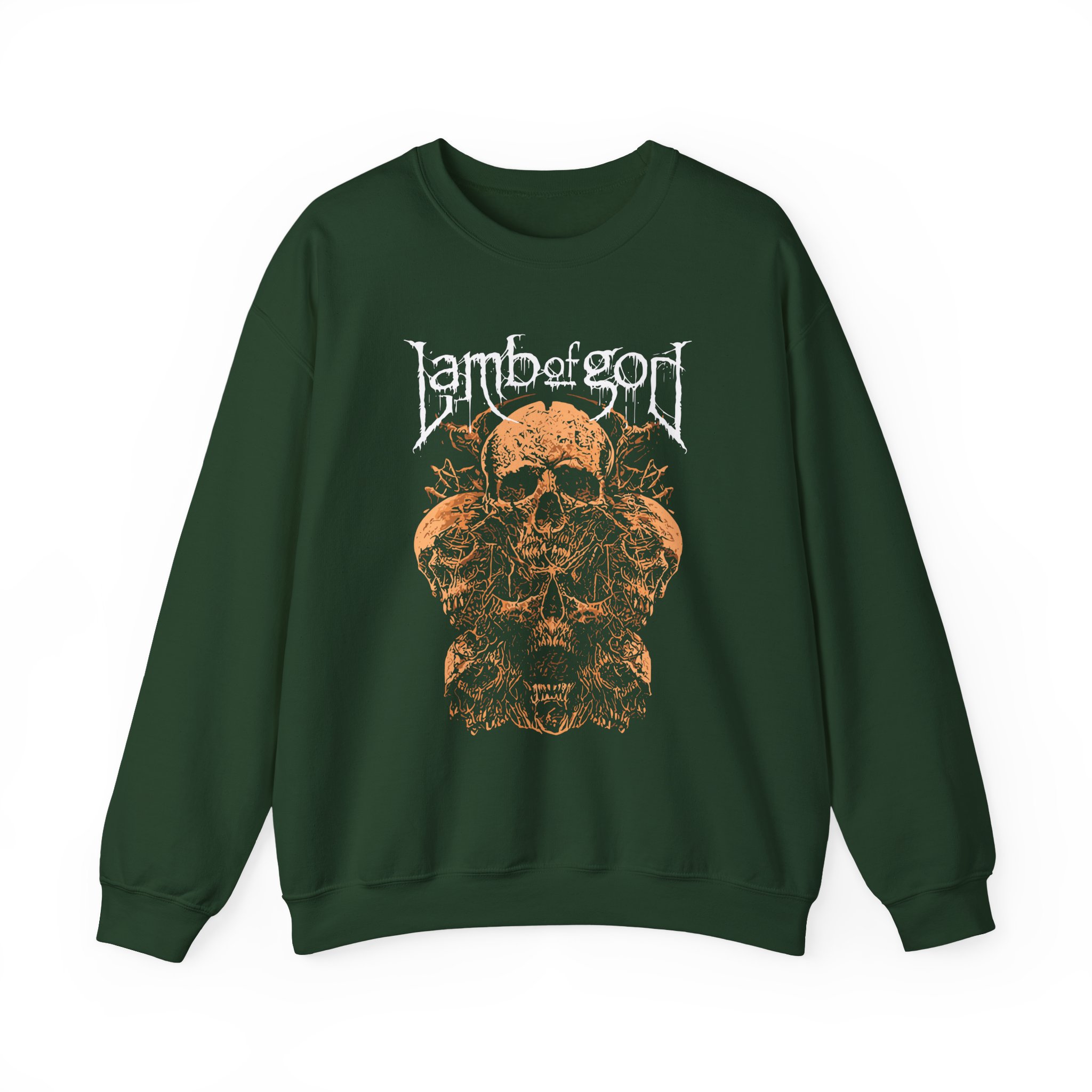 Lamb of God Rooted Skull Unisex Heavy Blendâ„¢ Crewneck Sweatshirt