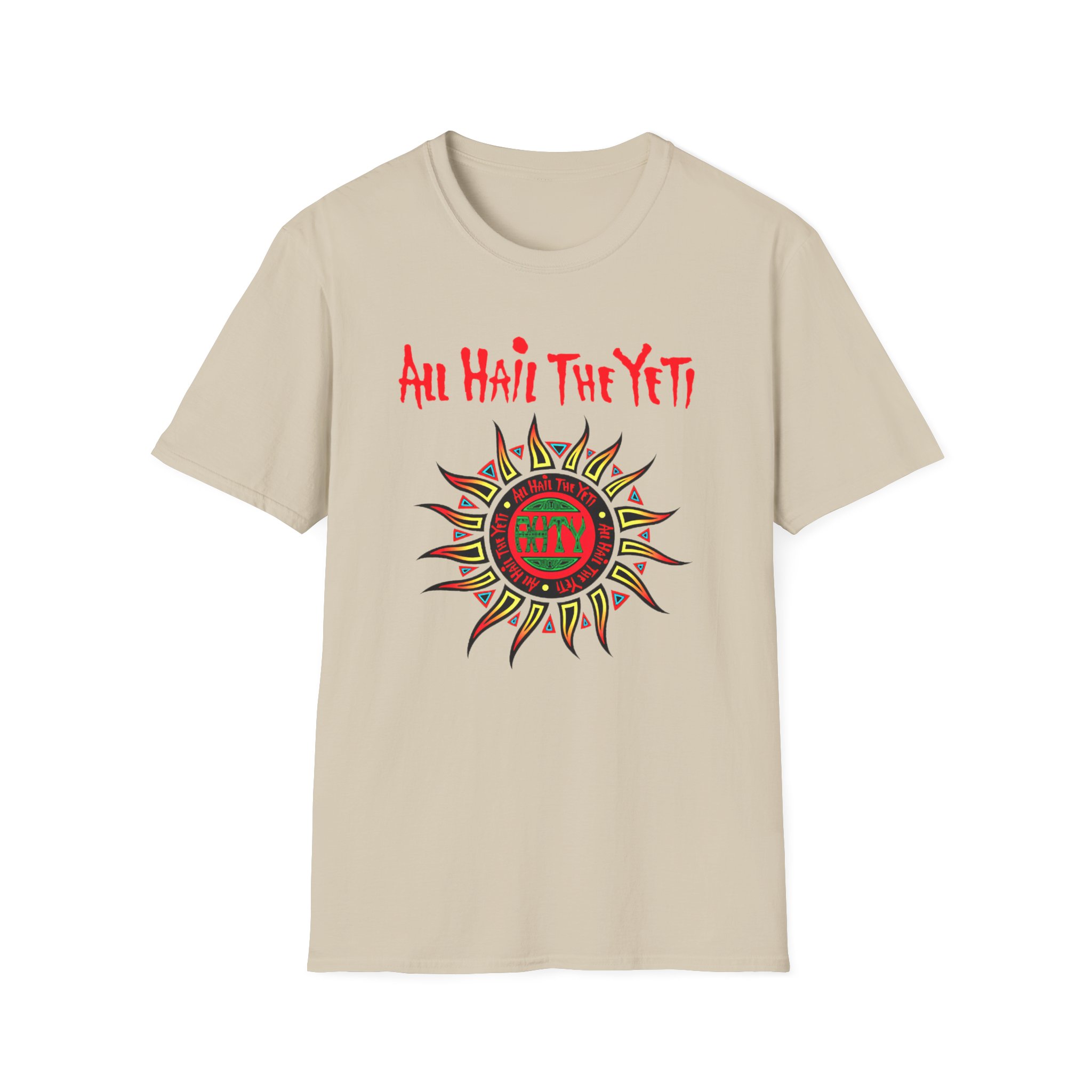 All Hail the Yeti Sun Unisex Softstyle T-Shirt