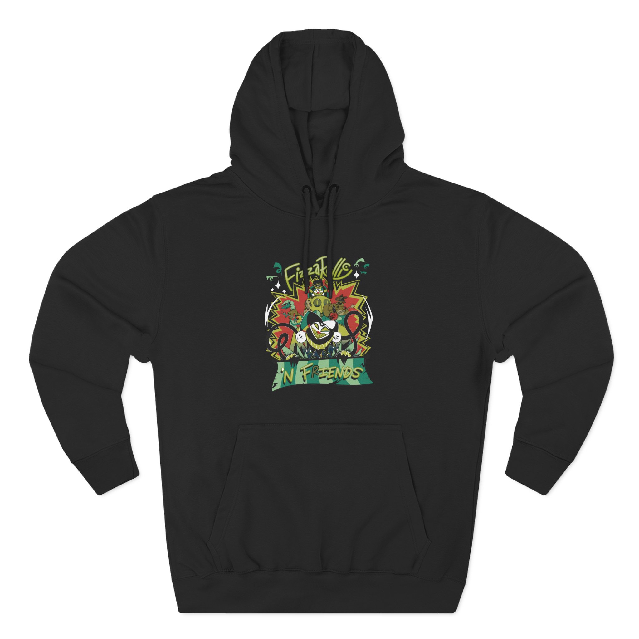 Helluva Boss Fizz N Friends Three-Panel Fleece Hoodie