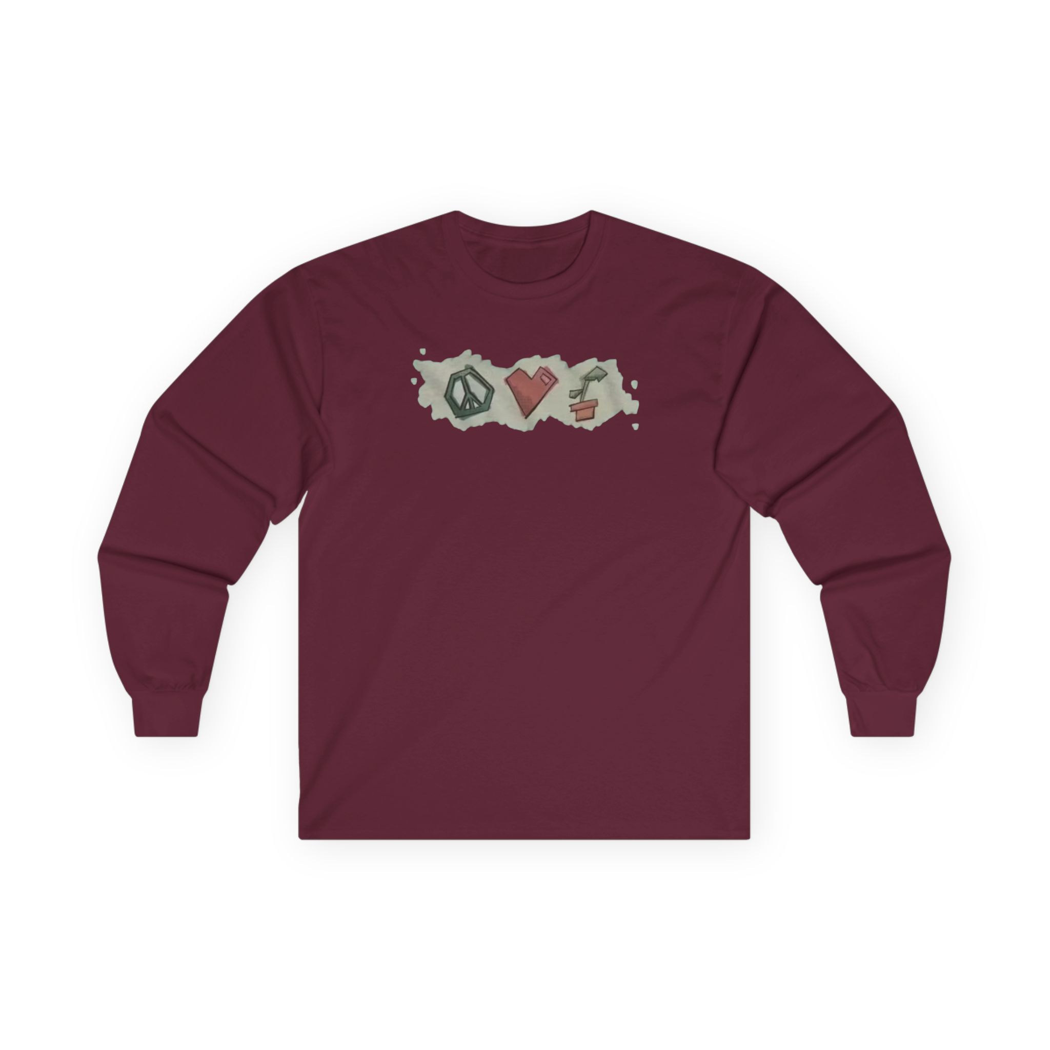 Mumbo Jumbo Peace, Love and Plants Unisex Ultra Cotton Long Sleeve Tee