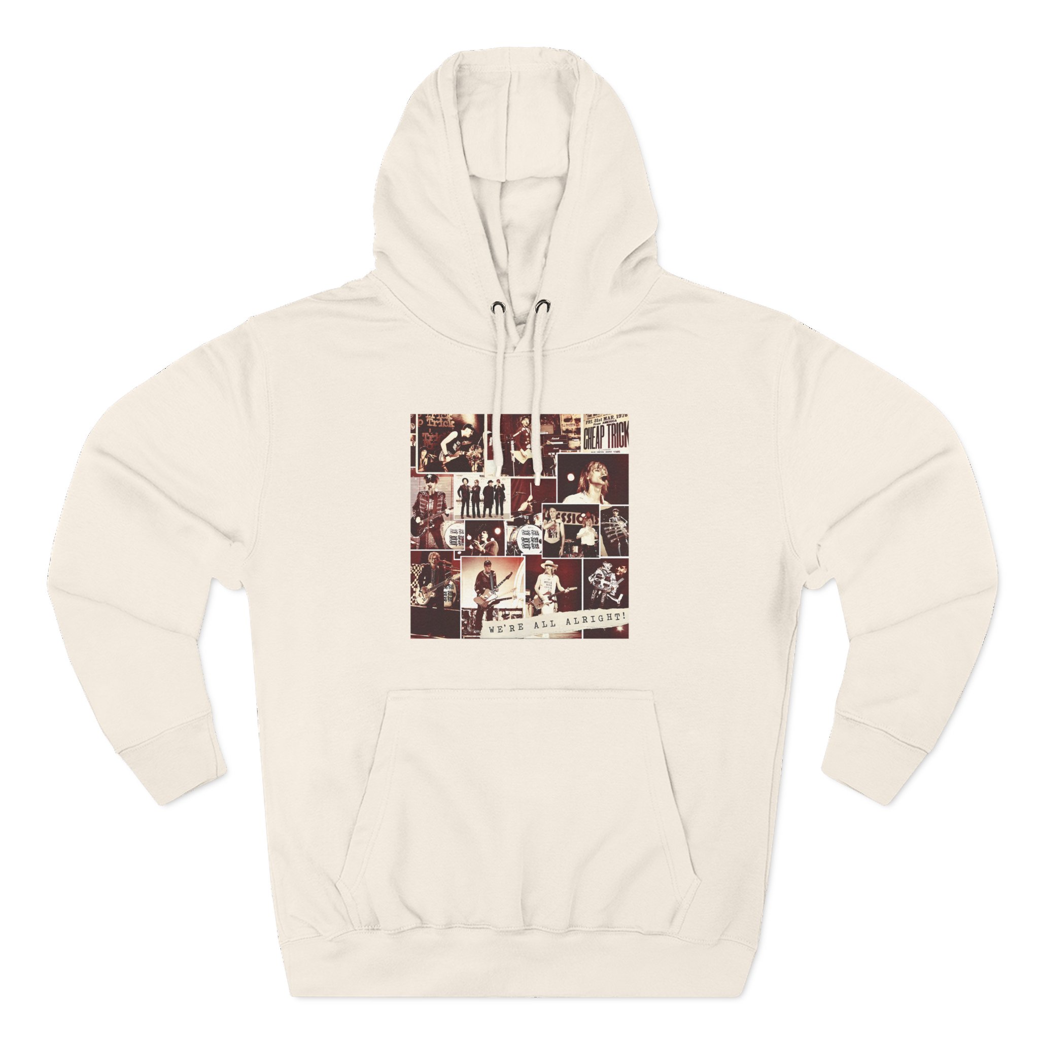 Cheap Trick Photo Collage Three-Panel Fleece Hoodie