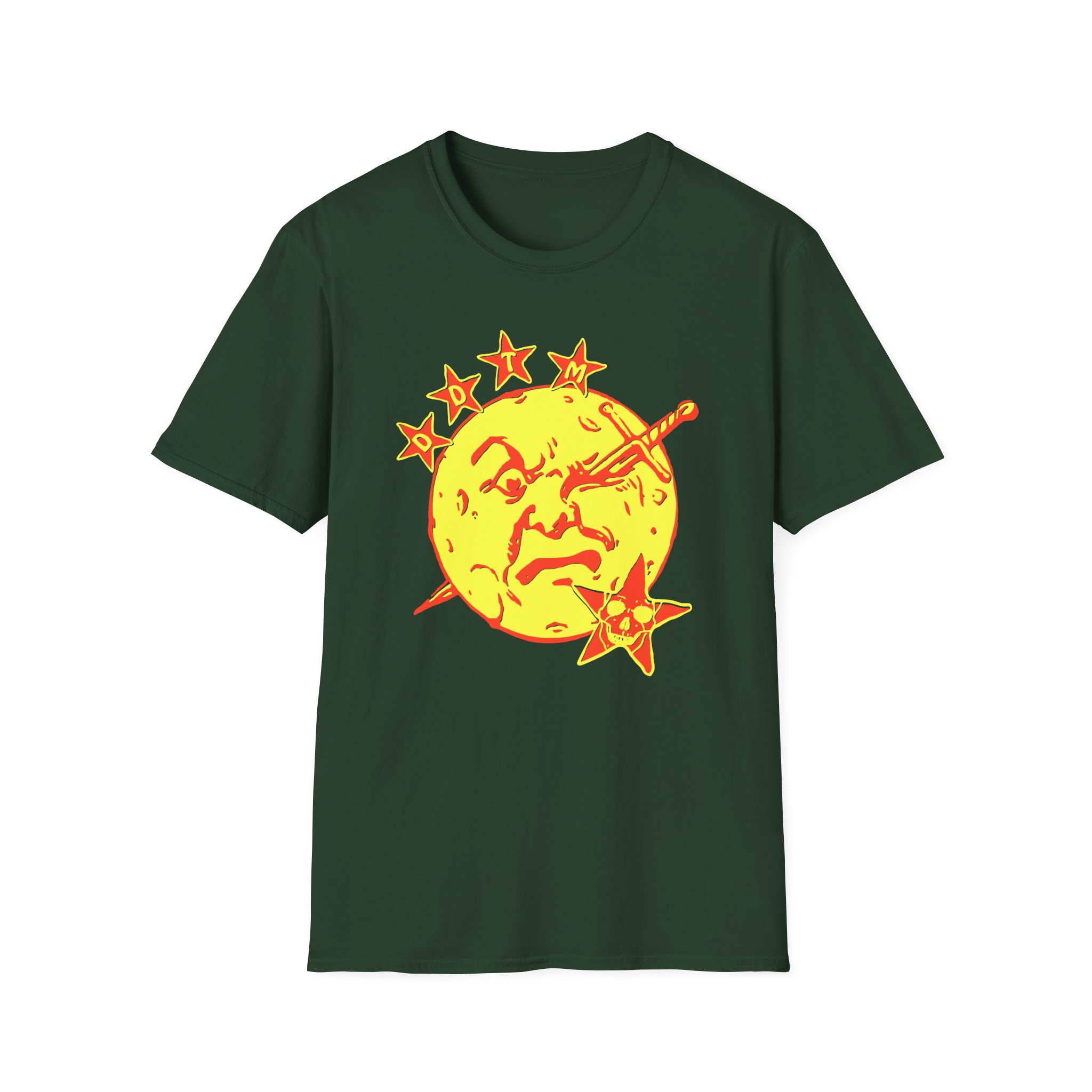 Foxing Moon Face Unisex Softstyle T-Shirt