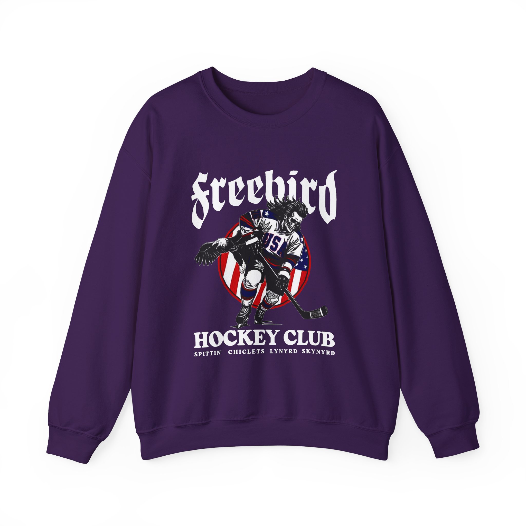 Freebird Usa Spittin Chiclets X Lynyrd Skynyrd Unisex Heavy Blendâ„¢ Crewneck Sweatshirt