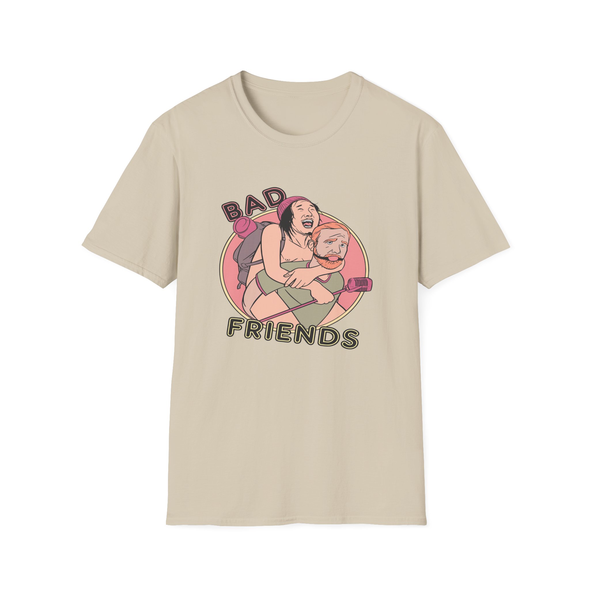 Andrew Santino Piggy Back Bad Friends Podcast Unisex Softstyle T-Shirt