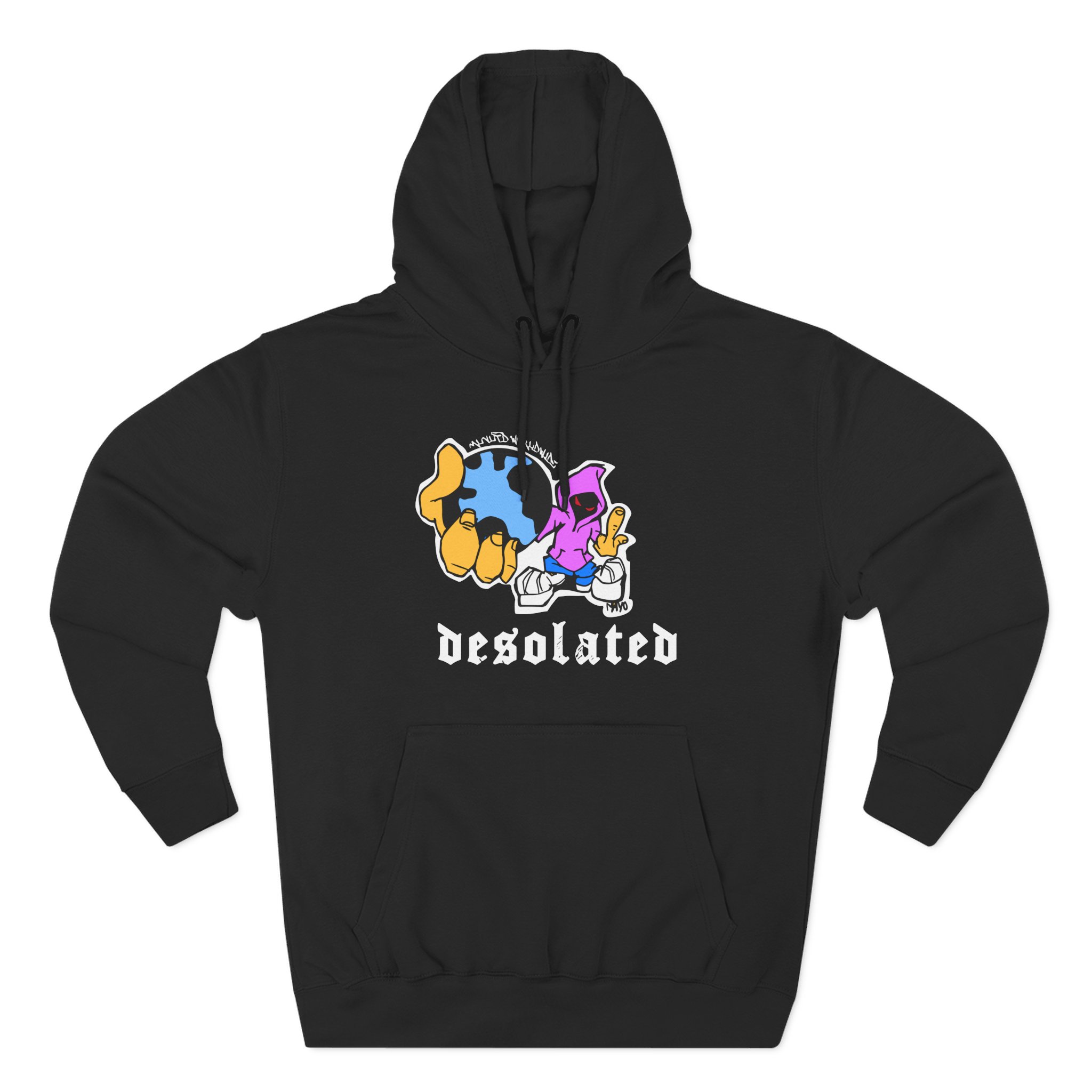 Desolated Globe Three-Panel Fleece Hoodie