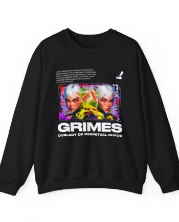 Grimes Our Lady of Perpetual Chaos Unisex Heavy Blend Crewneck Sweatshirt