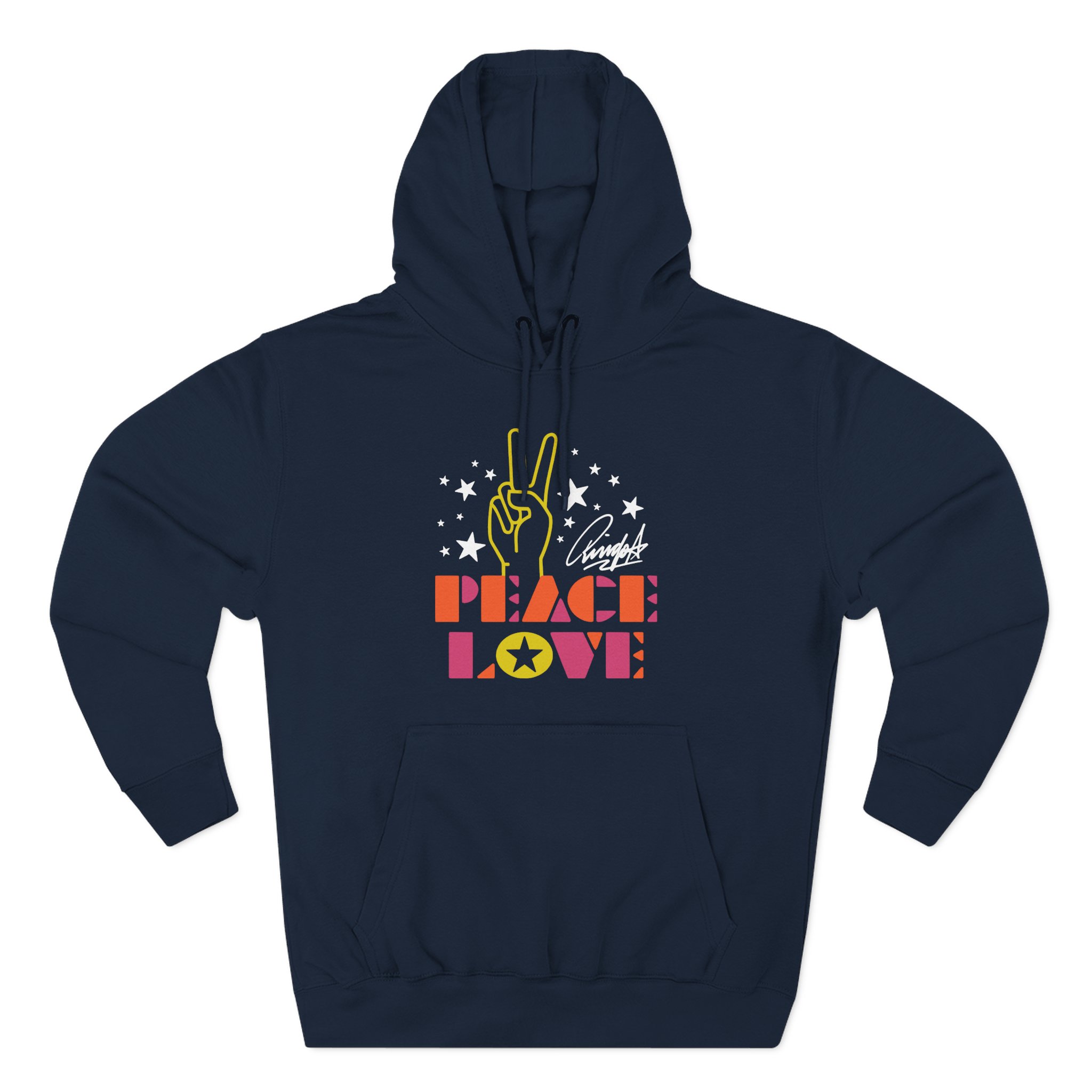 Ringo Starr Peace & Love Peace Sign Three-Panel Fleece Hoodie