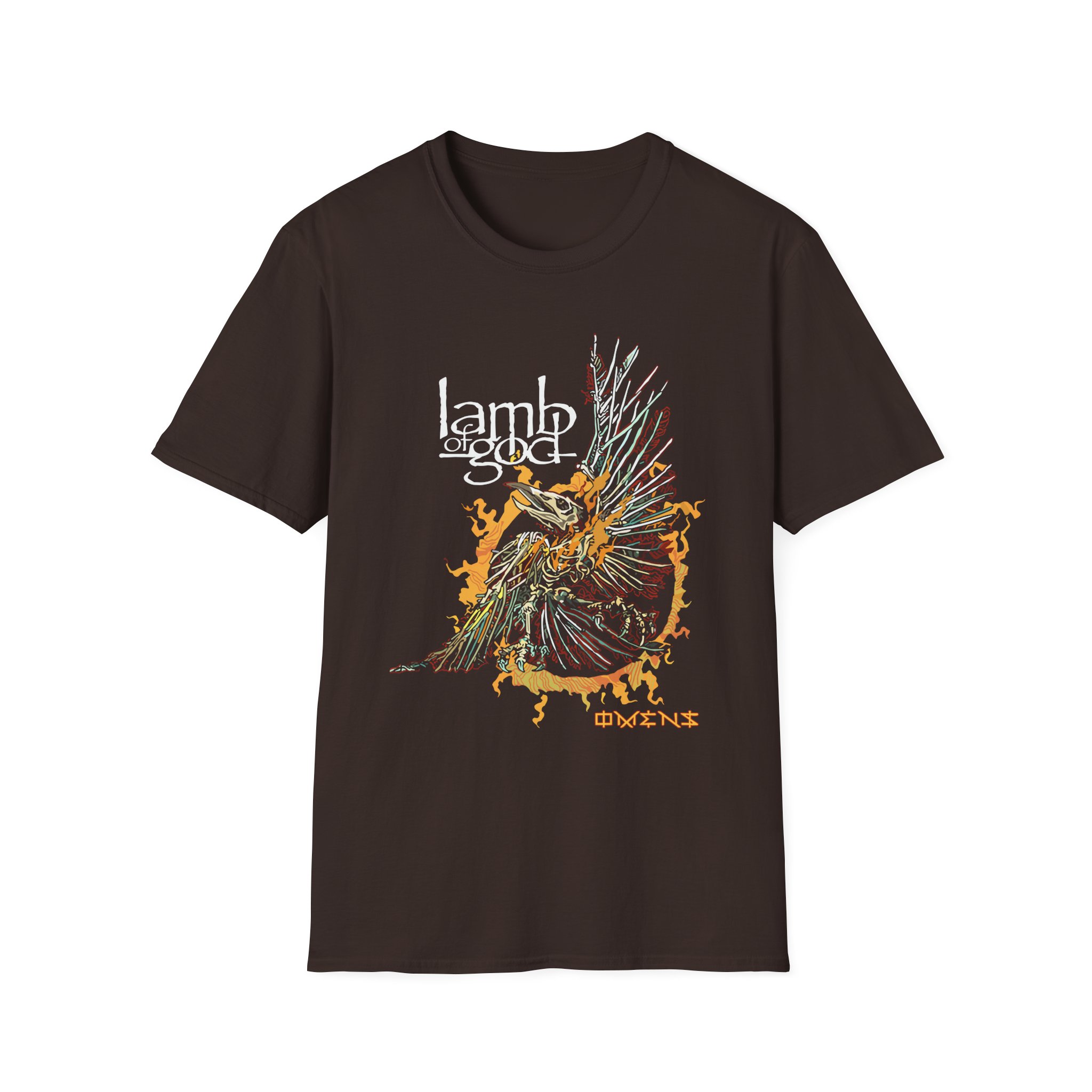 Lamb of God Omens Skeleton Eagle Unisex Softstyle T-Shirt