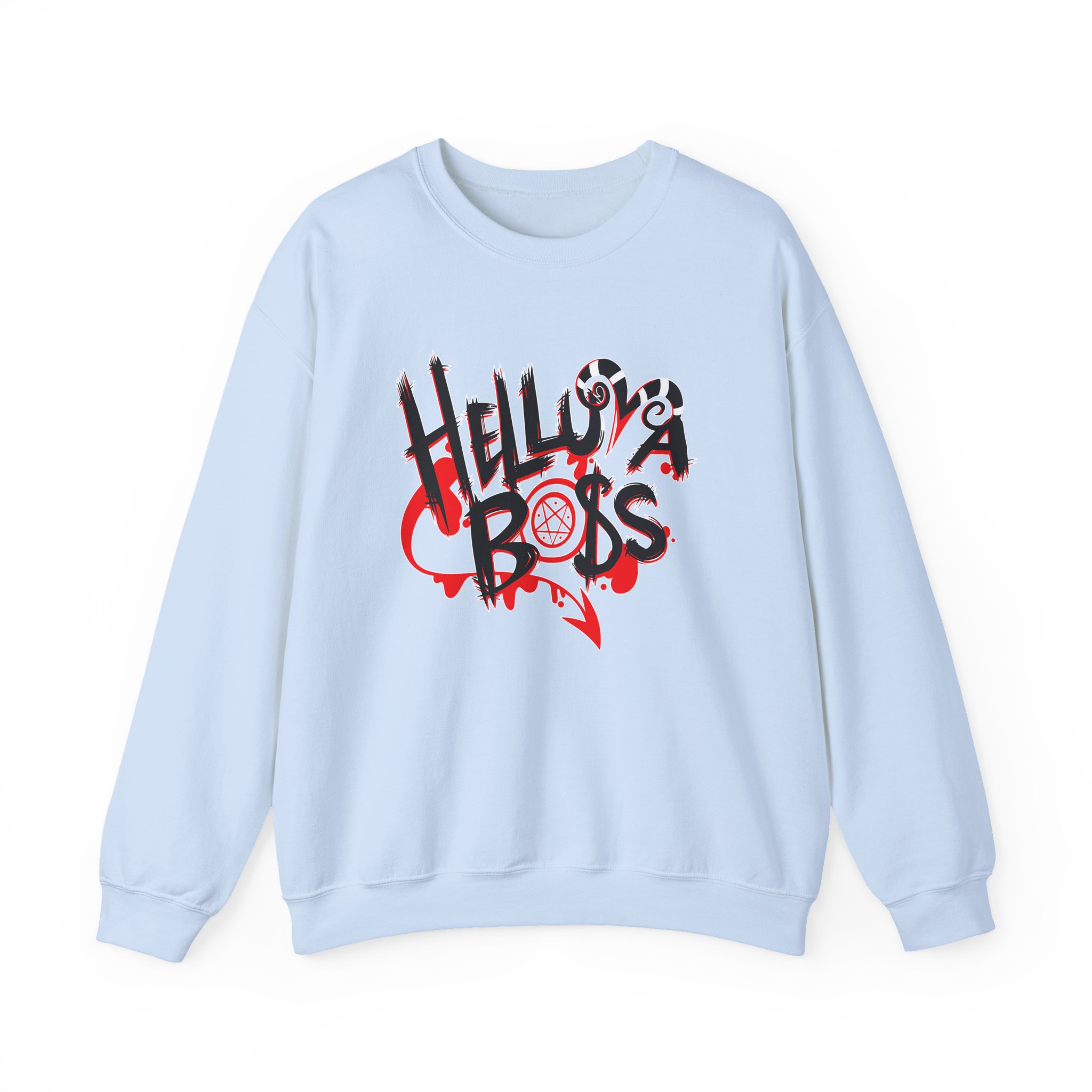 Helluva Boss Logo Unisex Heavy Blendâ„¢ Crewneck Sweatshirt