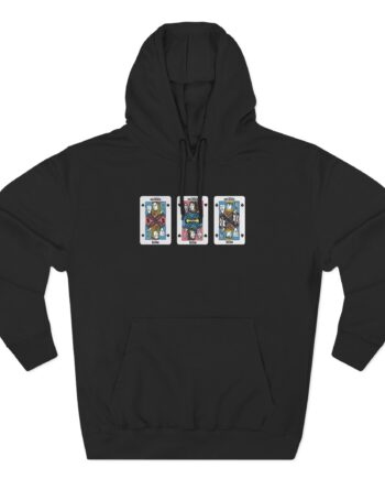 Middle Kids Playing Cards Three-Panel Fleece Hoodie