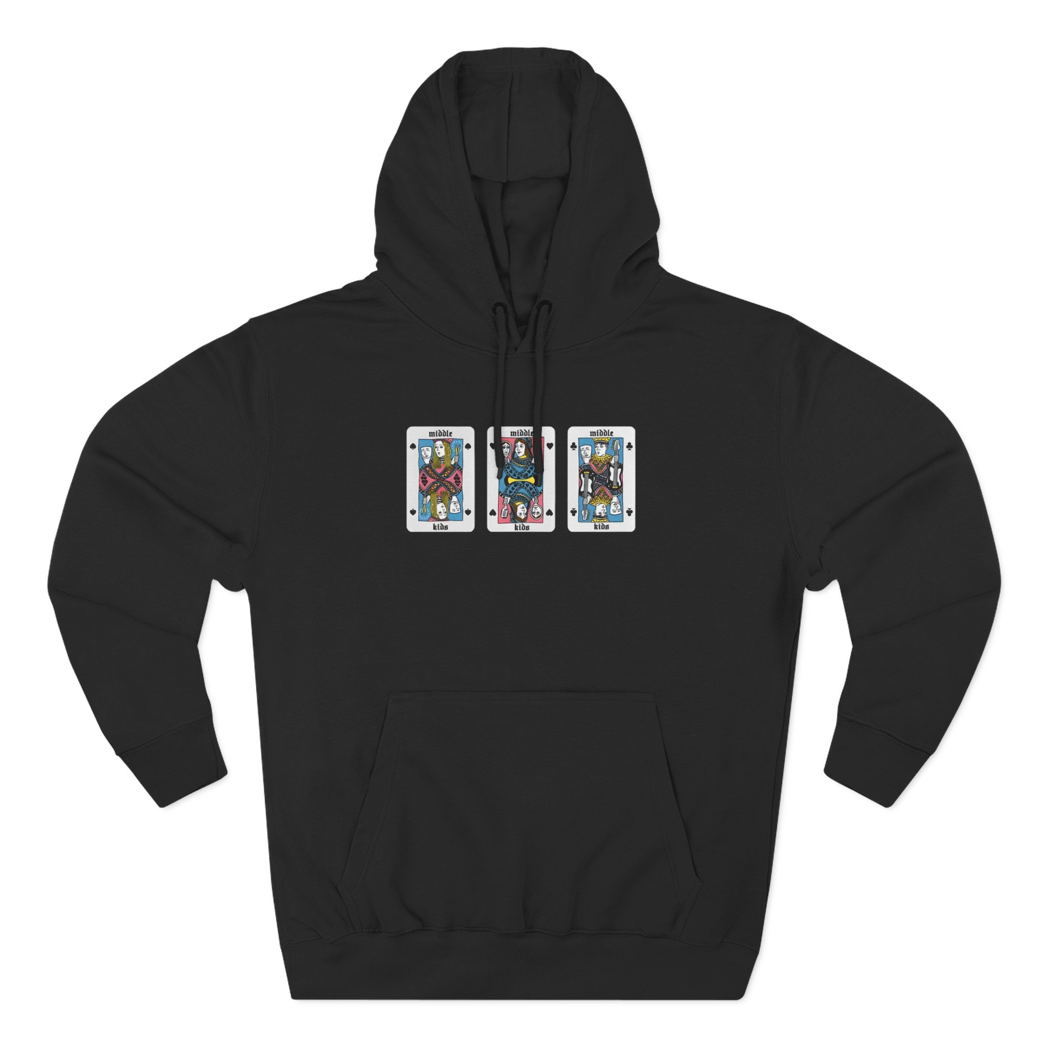 Middle Kids Playing Cards Three-Panel Fleece Hoodie
