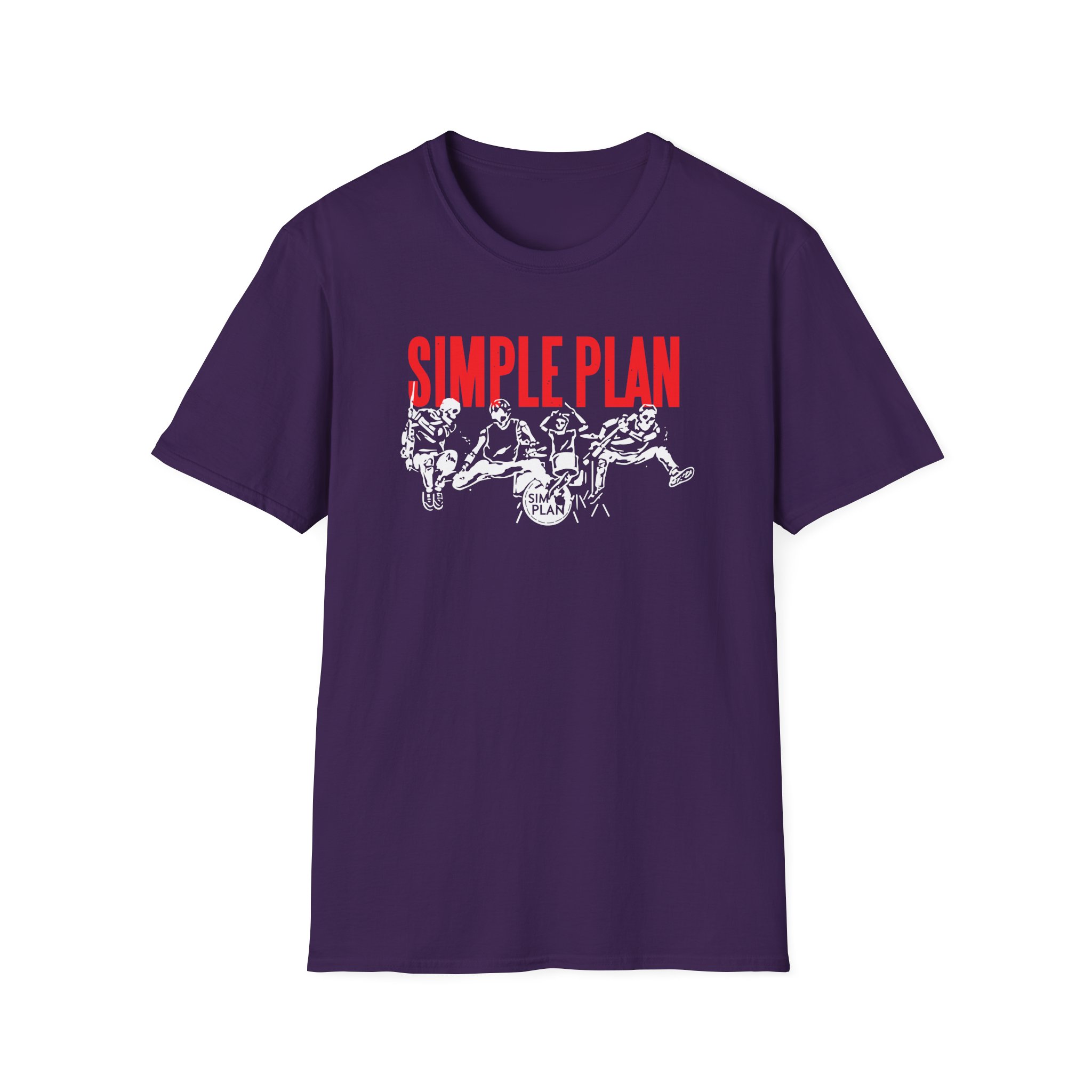 Simple Plan Live Skeleton Unisex Softstyle T-Shirt