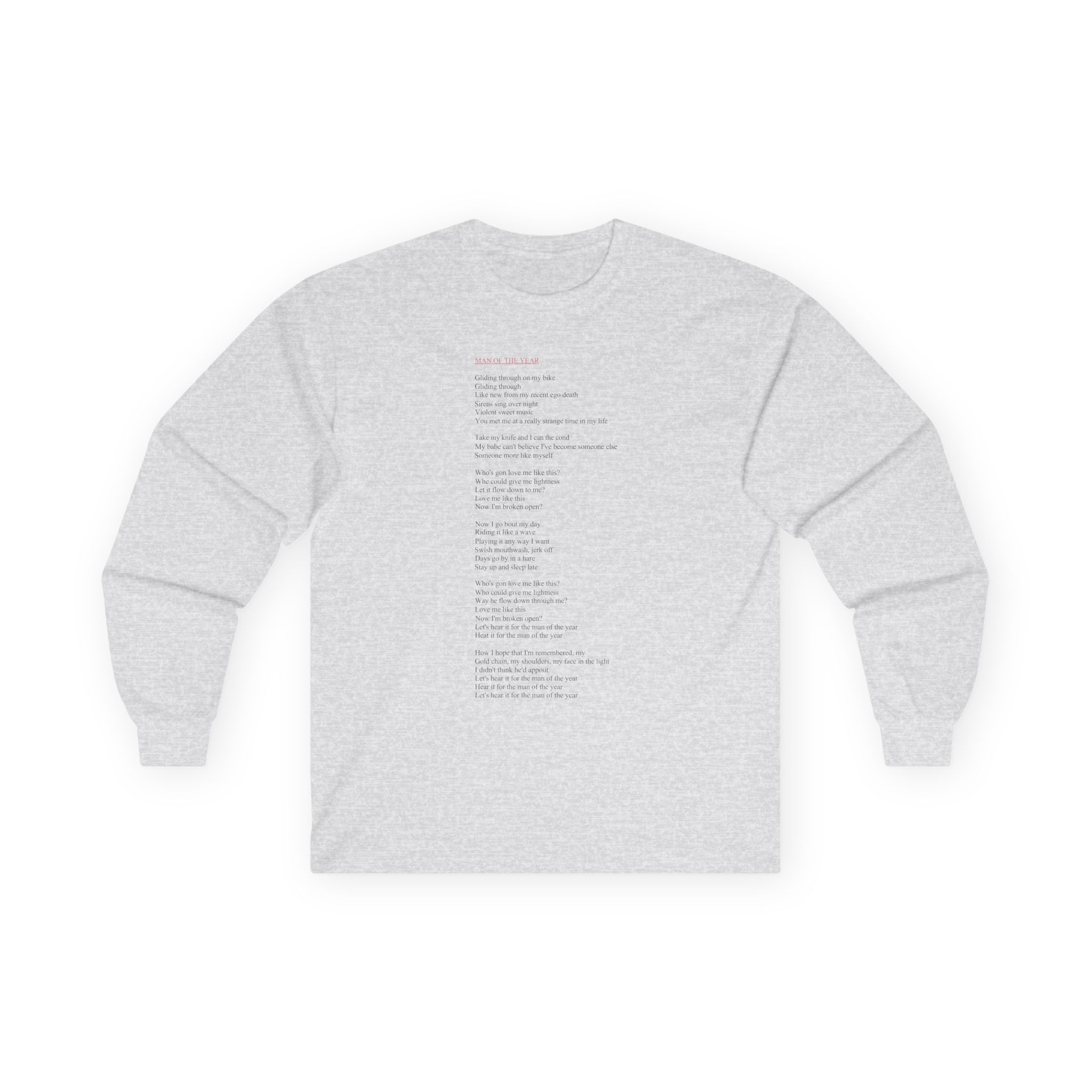 Lorde Moty Lyric Unisex Ultra Cotton Long Sleeve Tee