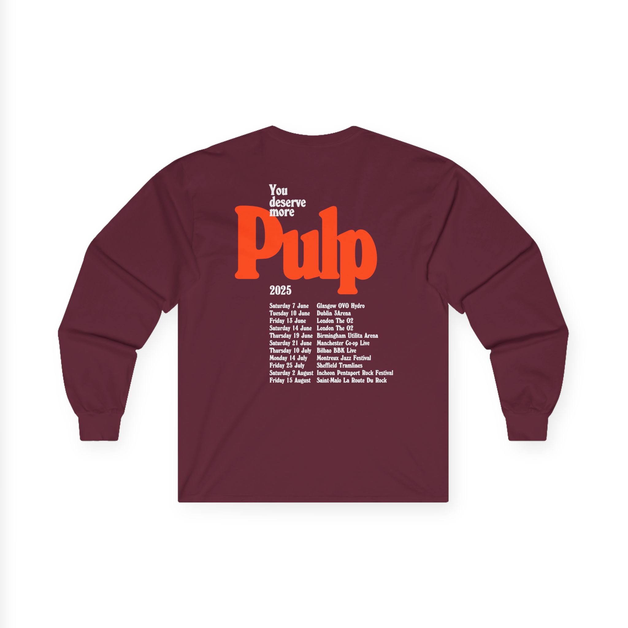 Pulp More 2025 Tour Unisex Ultra Cotton Long Sleeve Tee