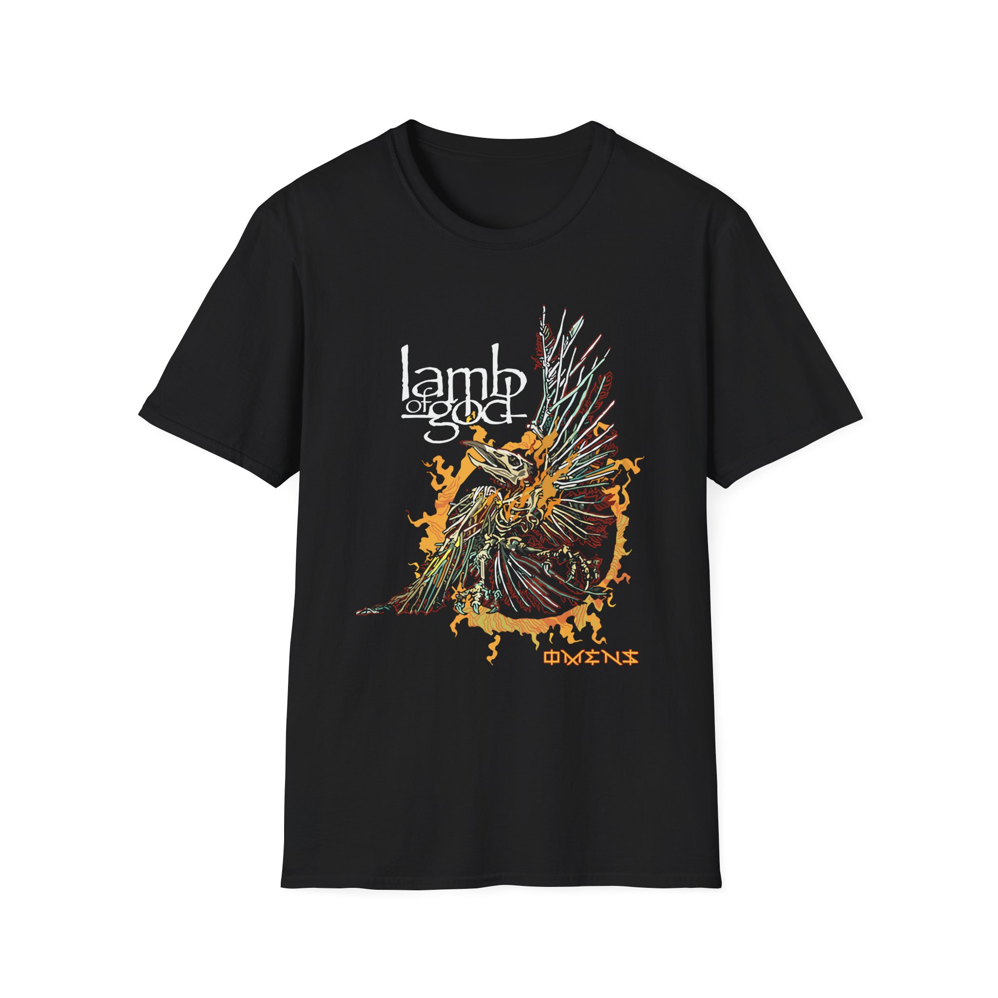 Lamb of God Omens Skeleton Eagle Unisex Softstyle T-Shirt
