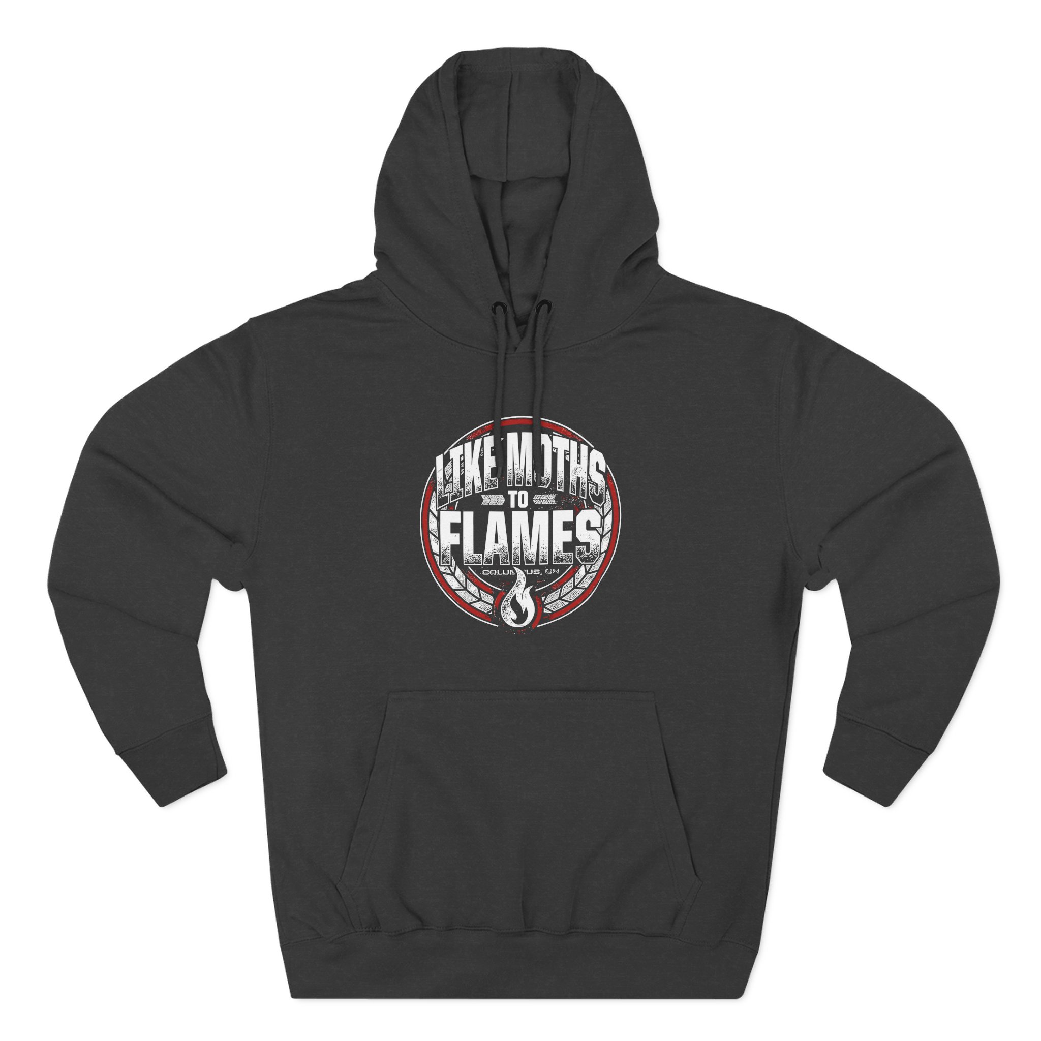 Like Moths to Flames Three-Panel Fleece Hoodie