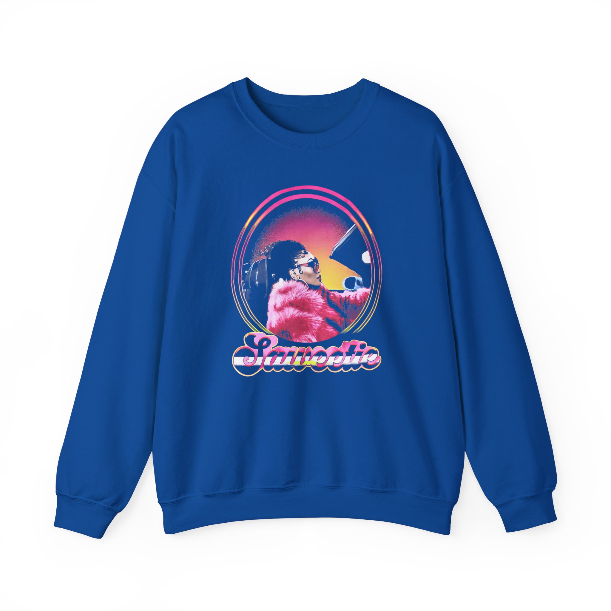 Saweetie Ridin' Around Unisex Heavy Blend Crewneck Sweatshirt