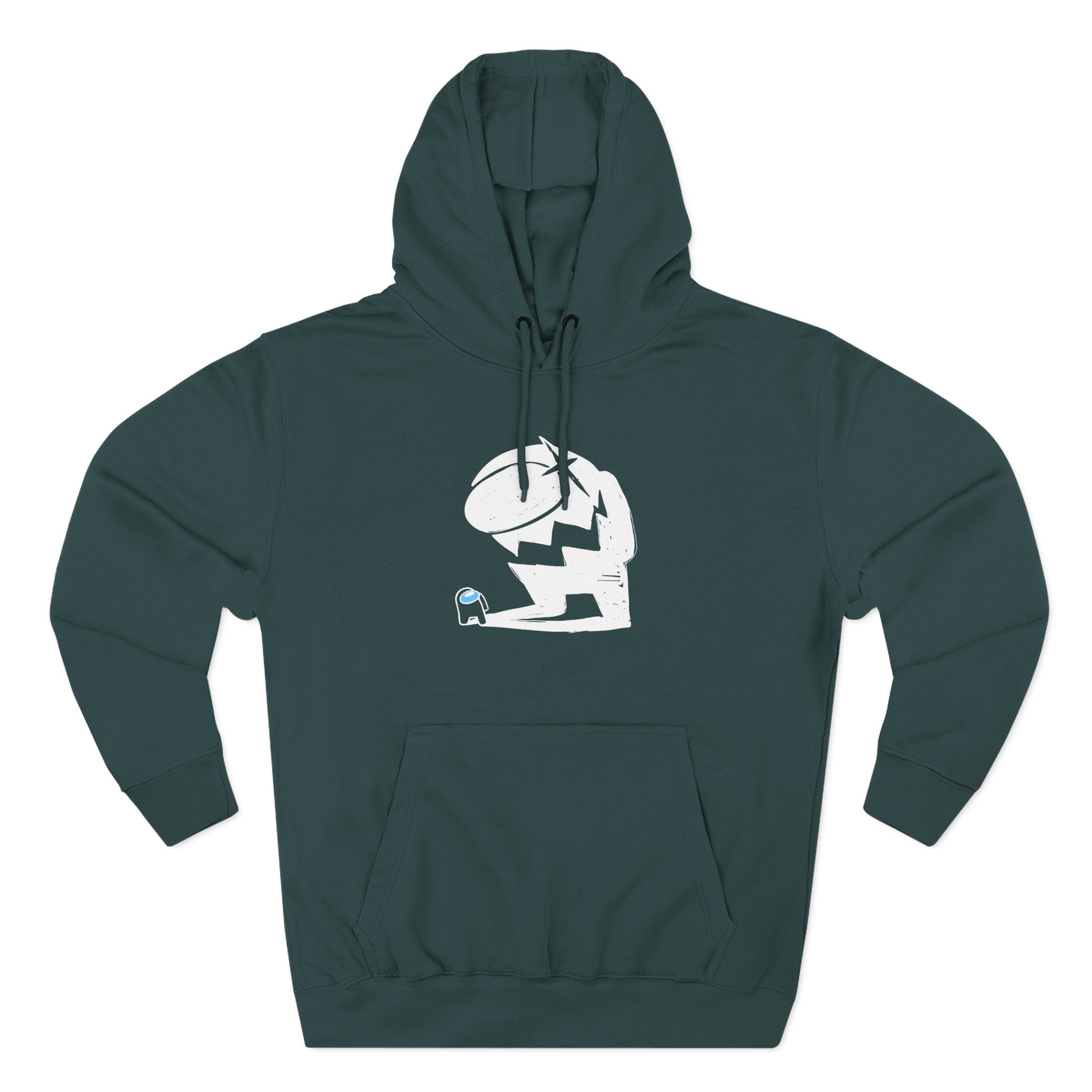 Among Us Impostor Black Shadow Three-Panel Fleece Hoodie