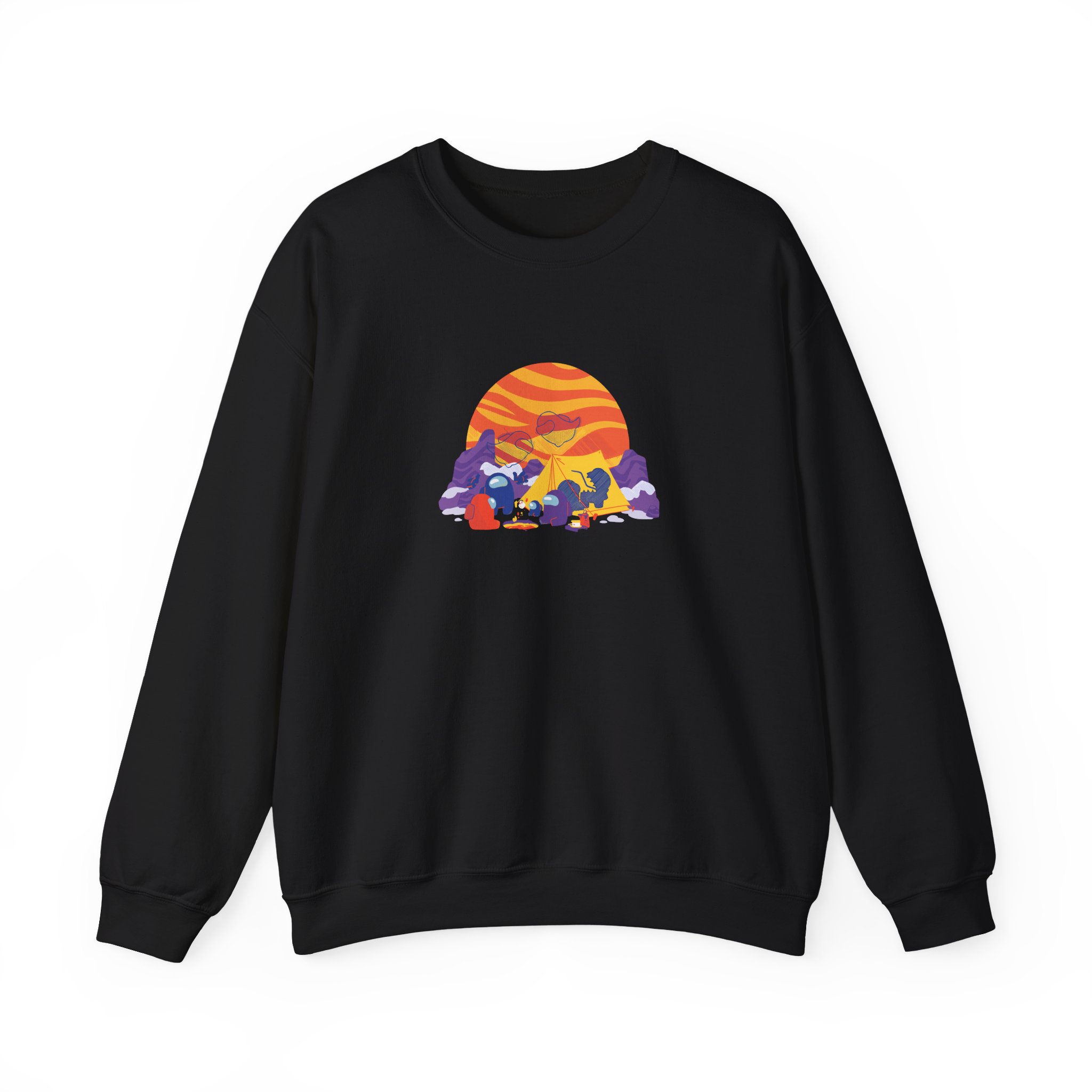 Among Us Polus Camping Unisex Heavy Blendâ„¢ Crewneck Sweatshirt