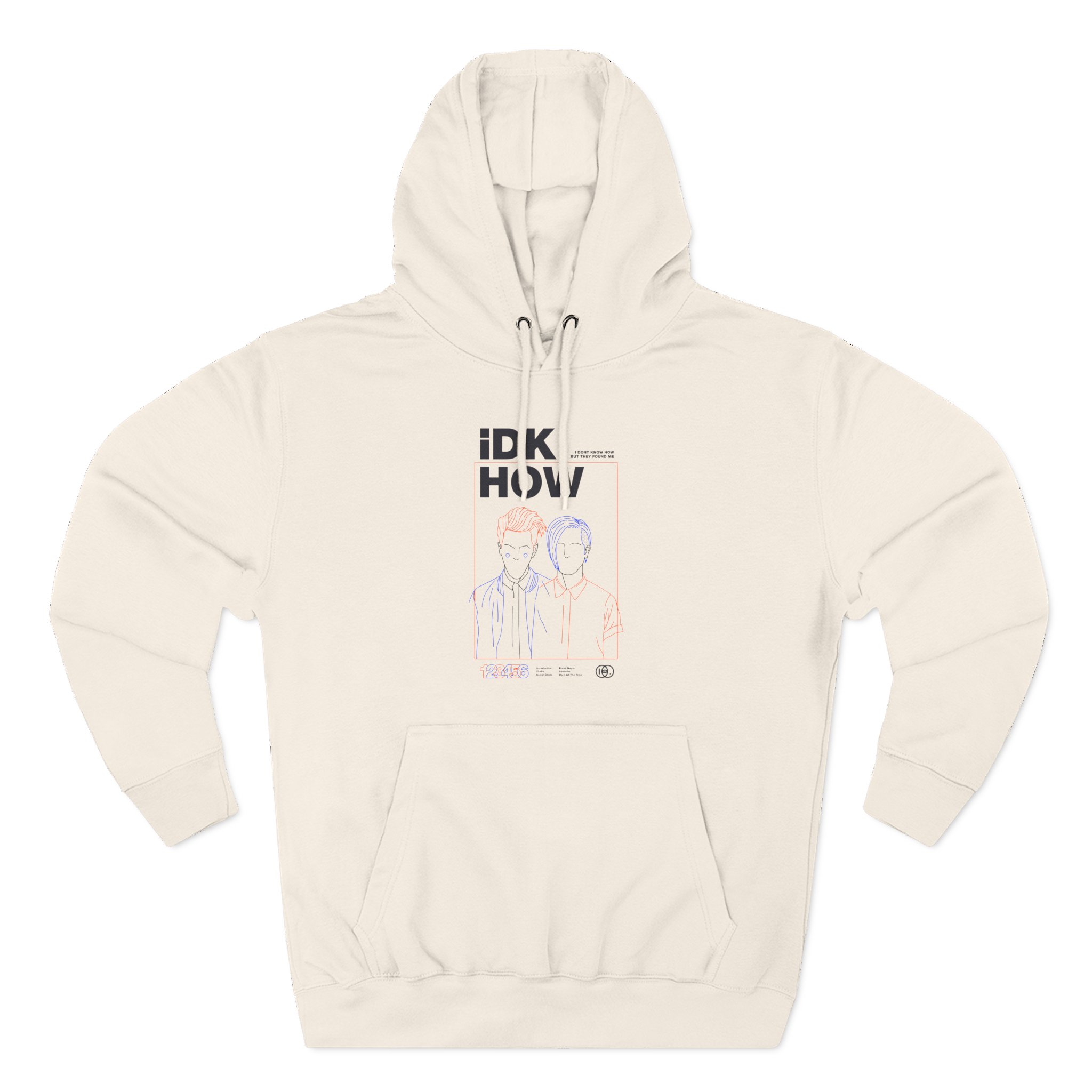 iDKHOW OUTLINES Three-Panel Fleece Hoodie