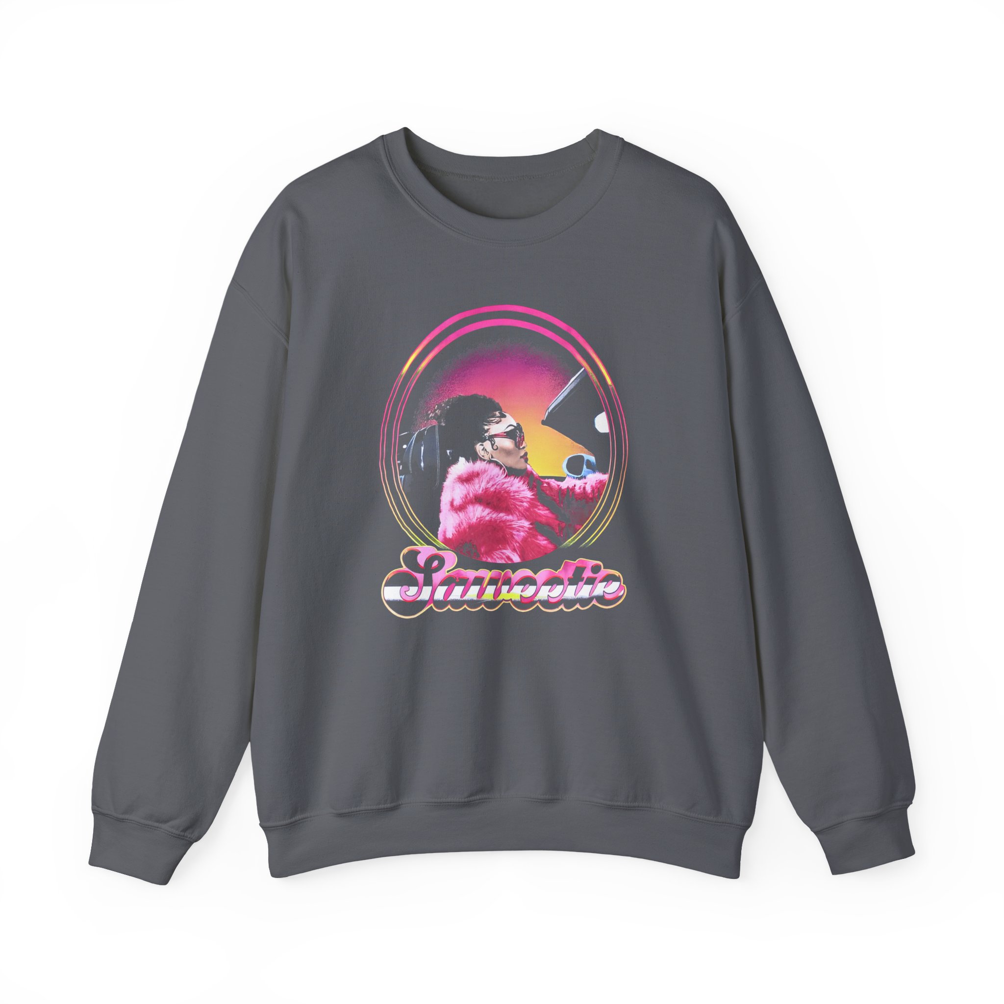 Saweetie Ridin' Around Unisex Heavy Blend Crewneck Sweatshirt