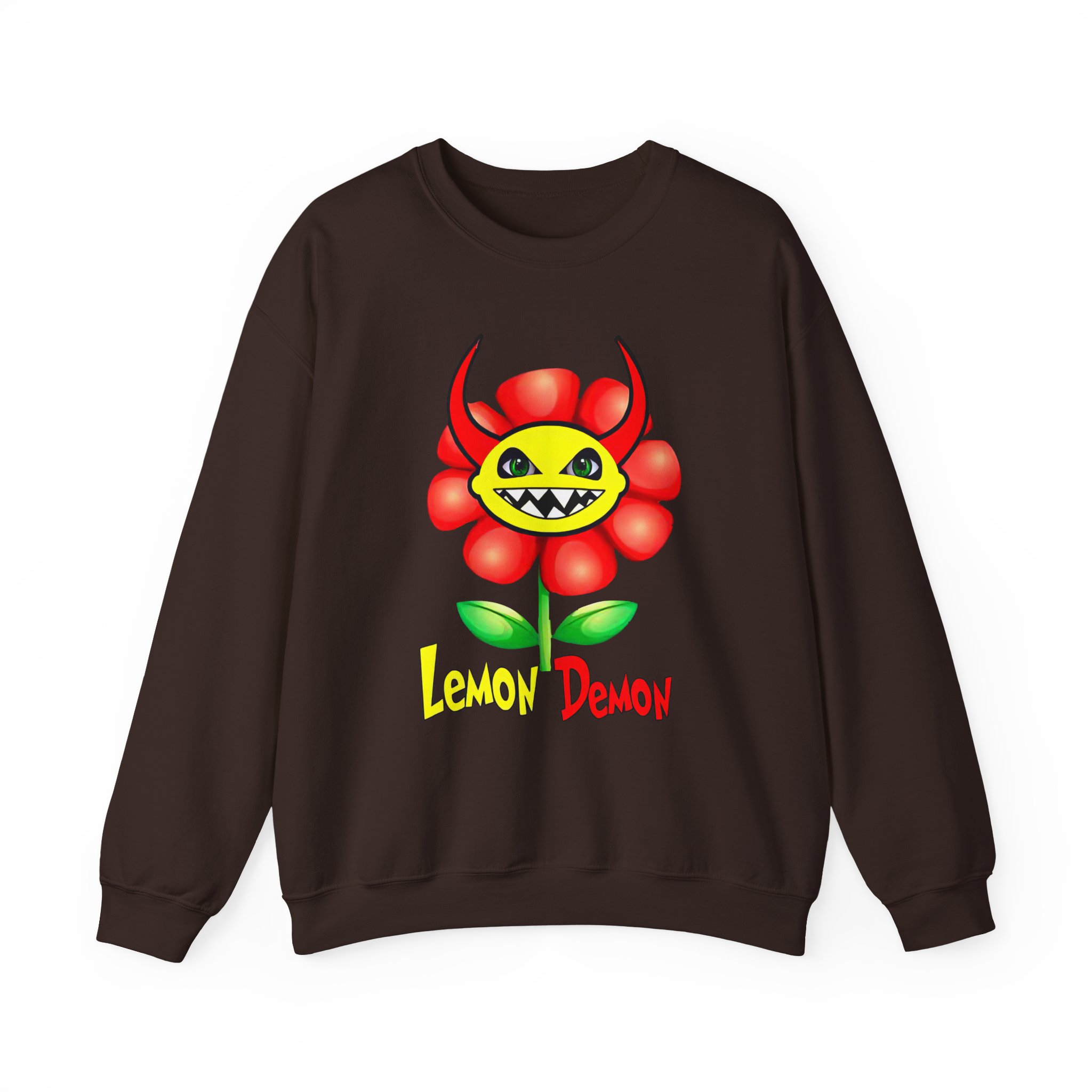 Lemon Demon Flower Unisex Heavy Blendâ„¢ Crewneck Sweatshirt