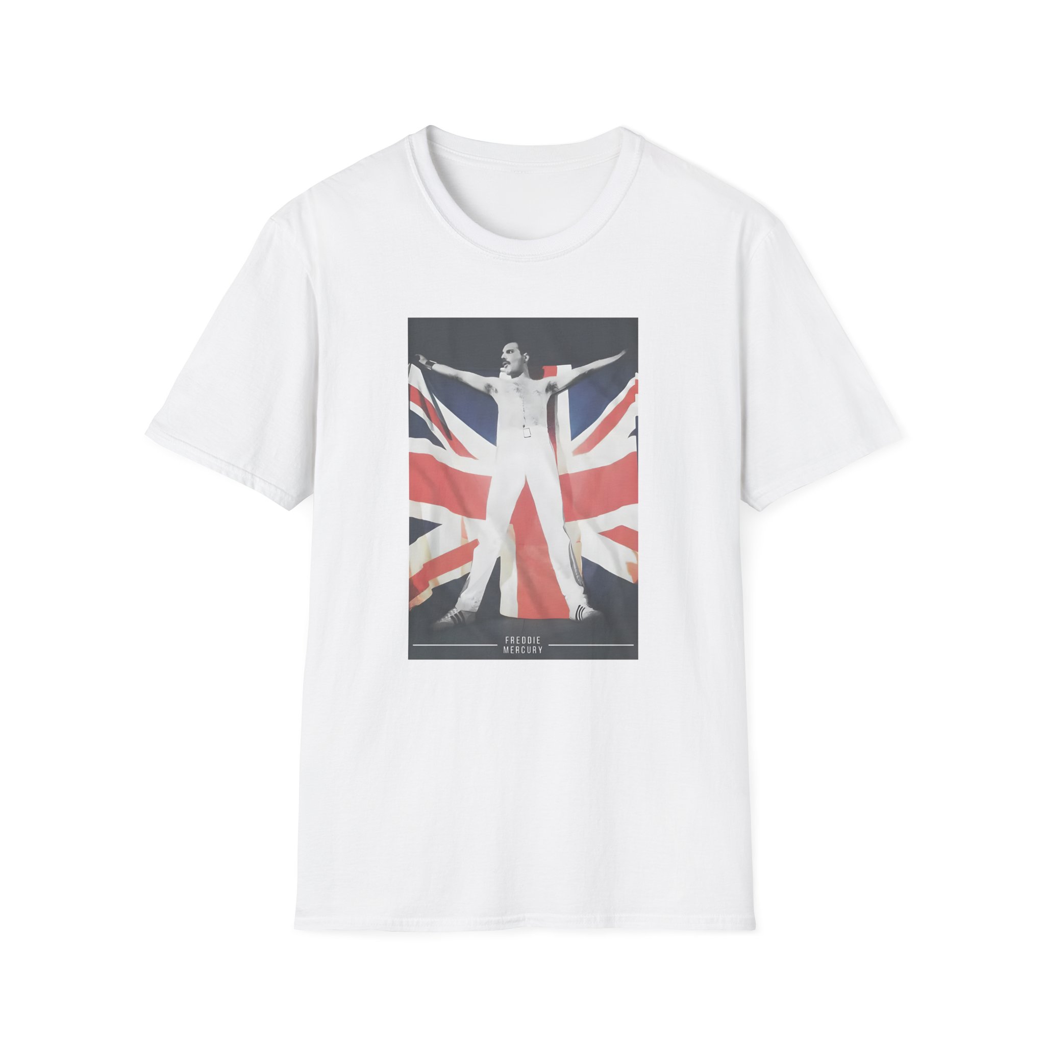F M Union Jack Flag Unisex Softstyle T-Shirt