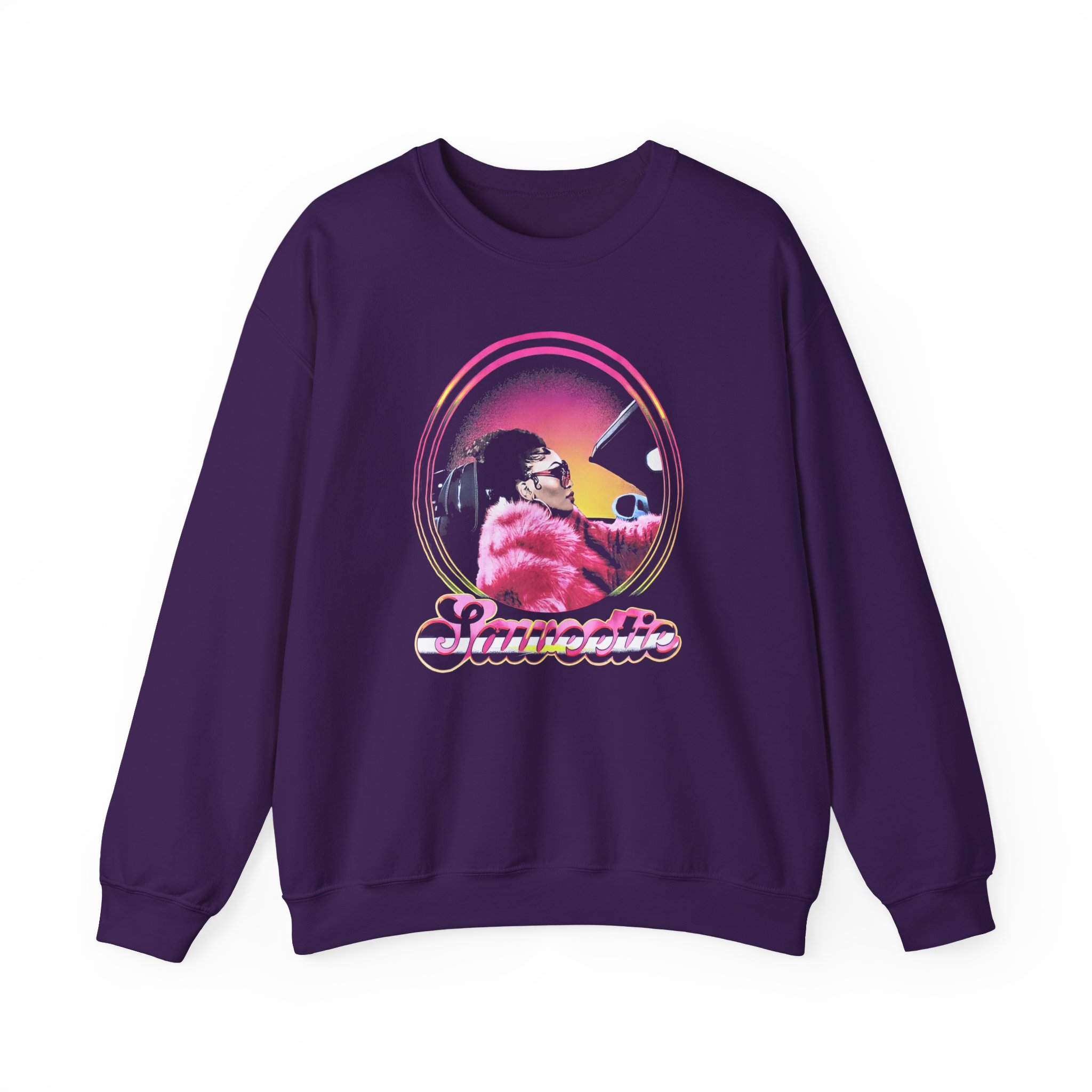 Saweetie Ridin' Around Unisex Heavy Blend Crewneck Sweatshirt