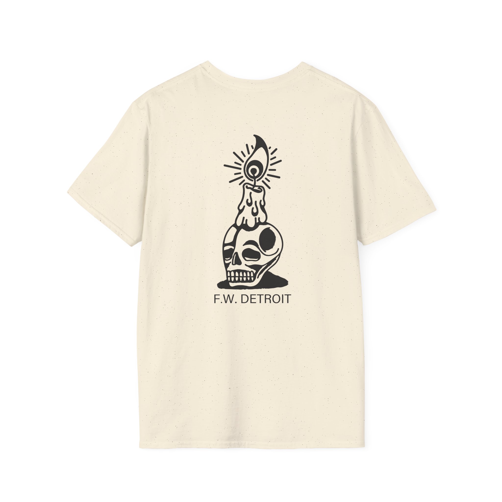 Fireworks Skull Unisex Softstyle T-Shirt