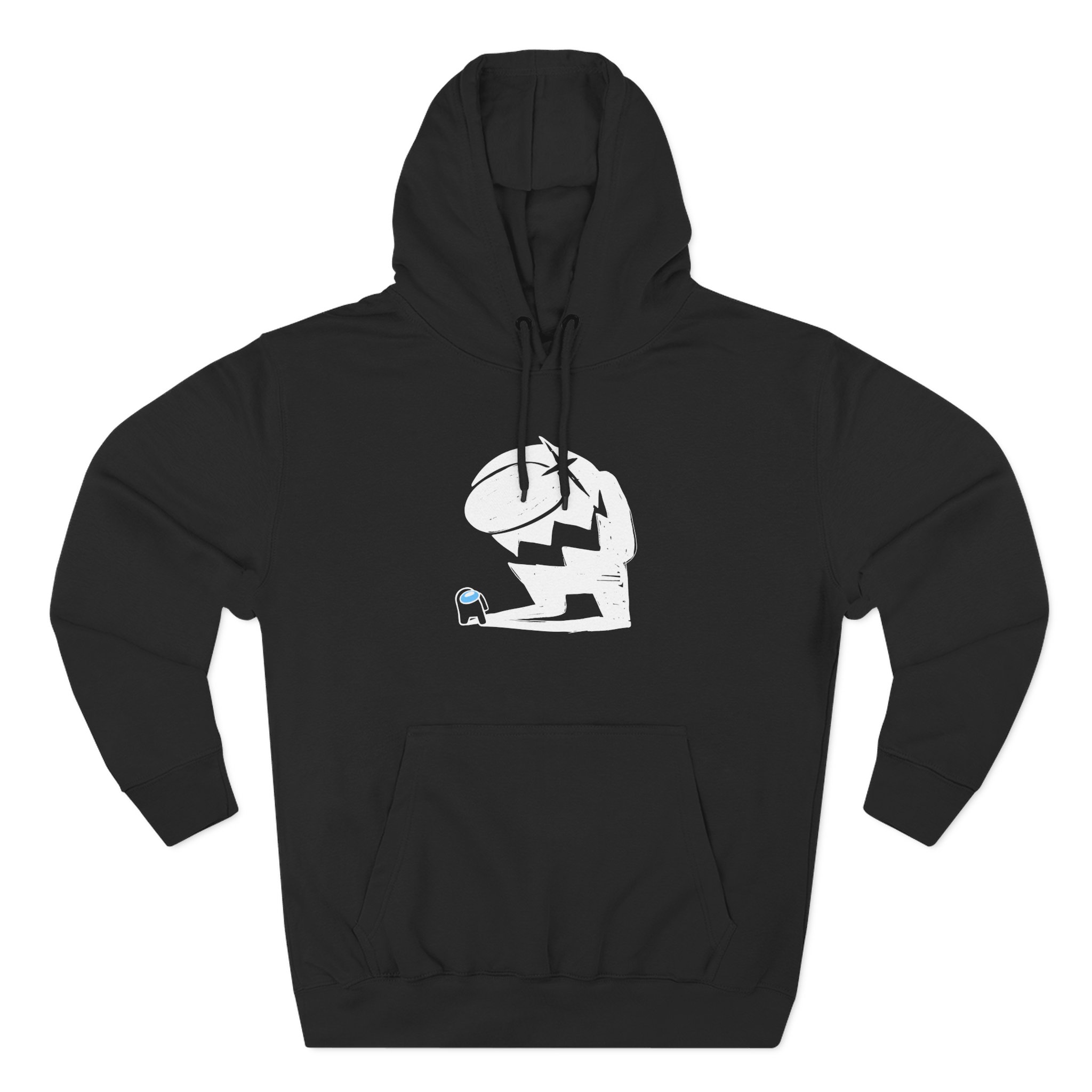 Among Us Impostor Black Shadow Three-Panel Fleece Hoodie