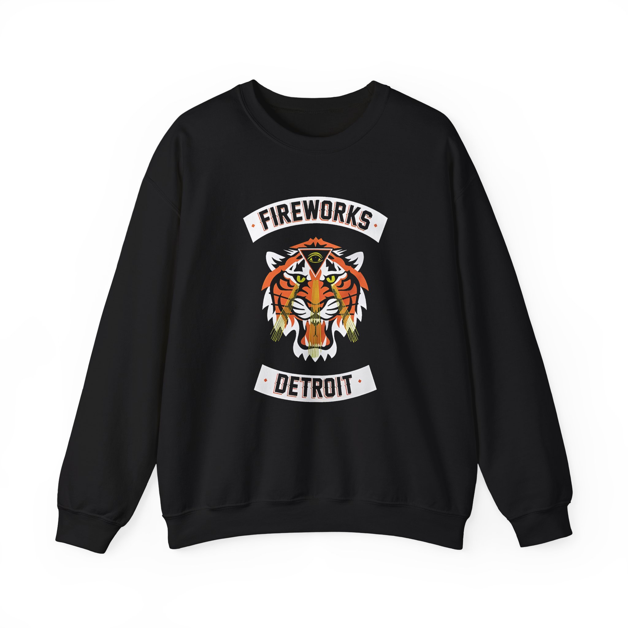 Fireworks Tiger Unisex Heavy Blendâ„¢ Crewneck Sweatshirt