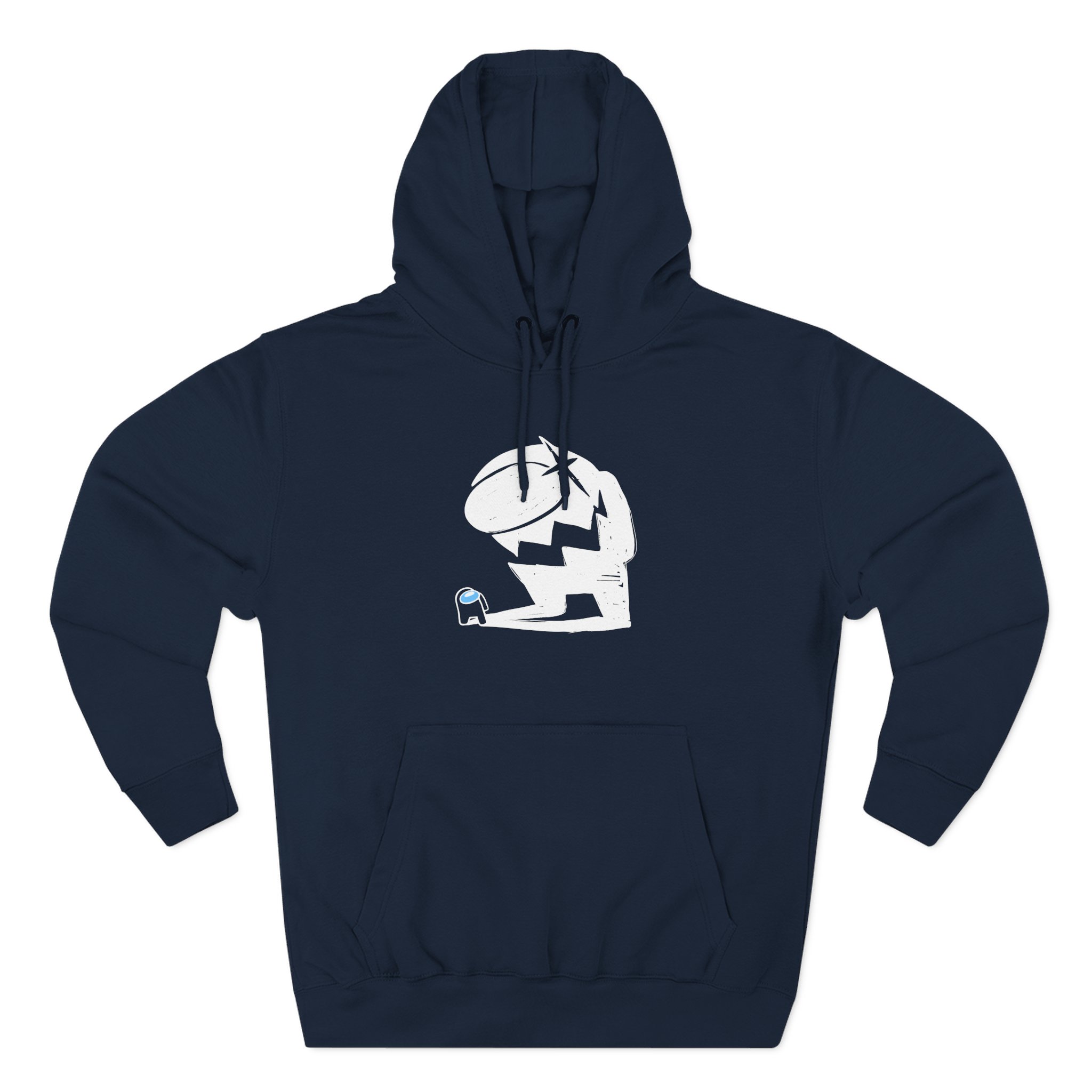 Among Us Impostor Black Shadow Three-Panel Fleece Hoodie