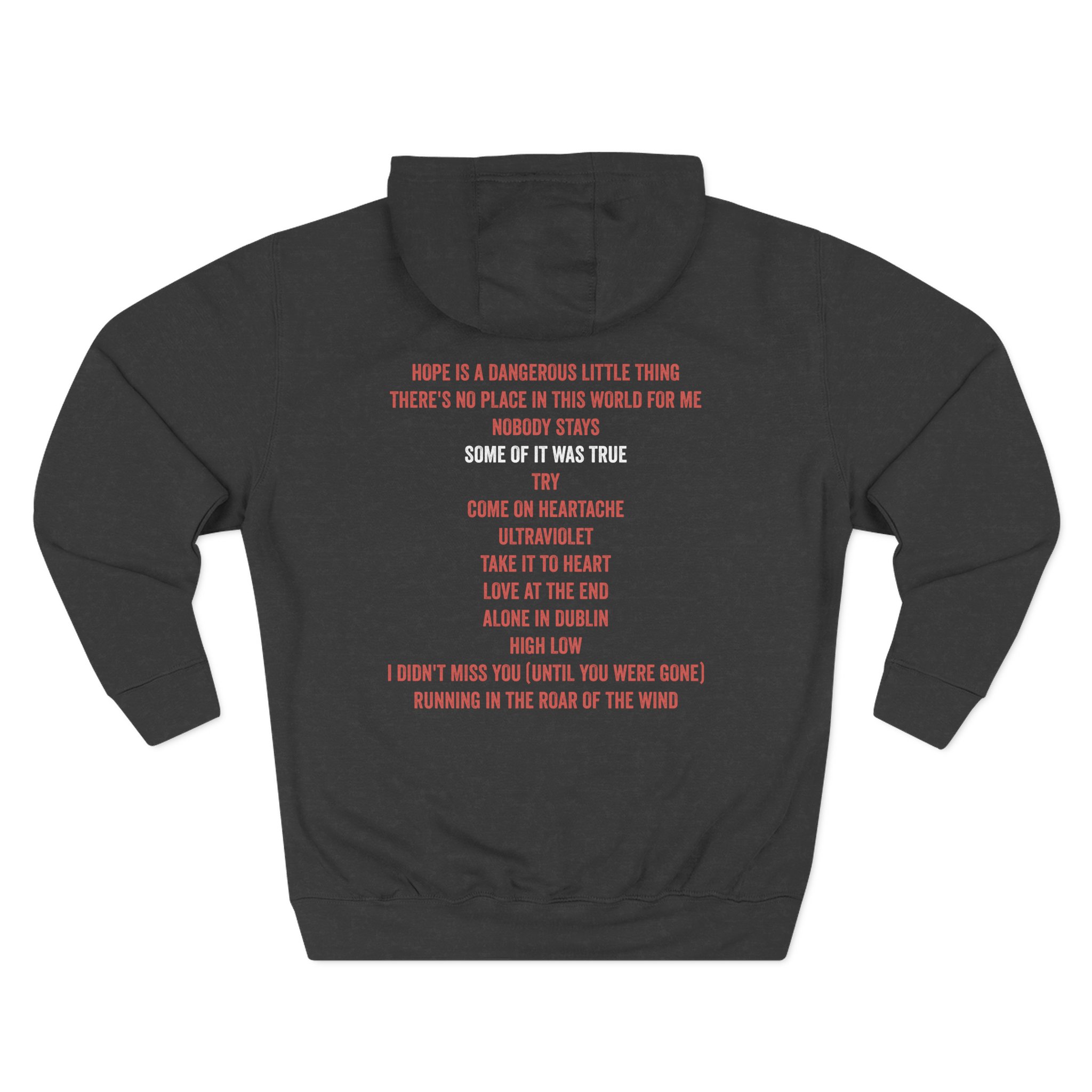 The Menzingers Tracklist Three-Panel Fleece Hoodie