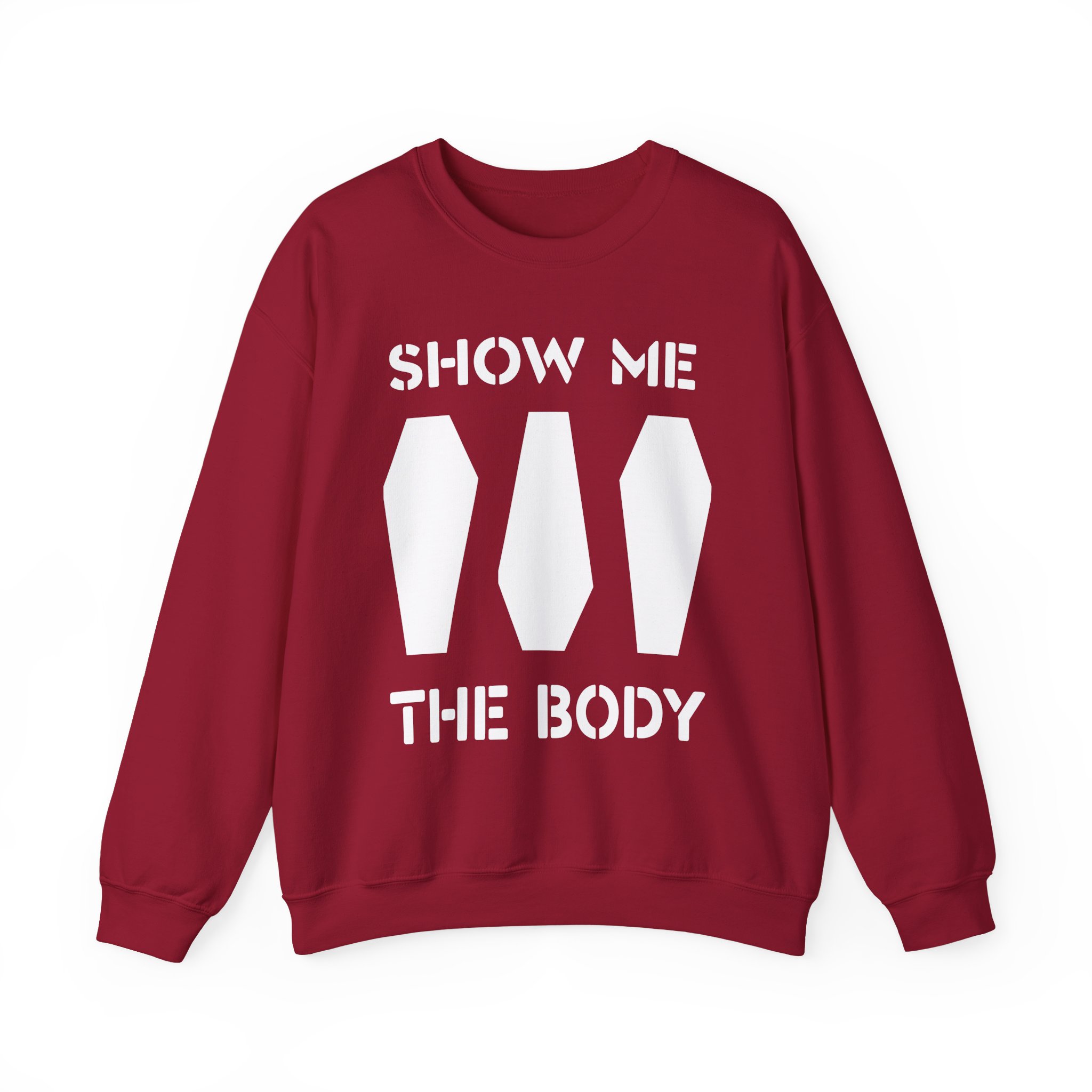 Show Me the Body Coffin Unisex Heavy Blendâ„¢ Crewneck Sweatshirt