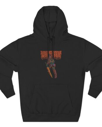 Undeath Skeleton Gun Three-Panel Fleece Hoodie