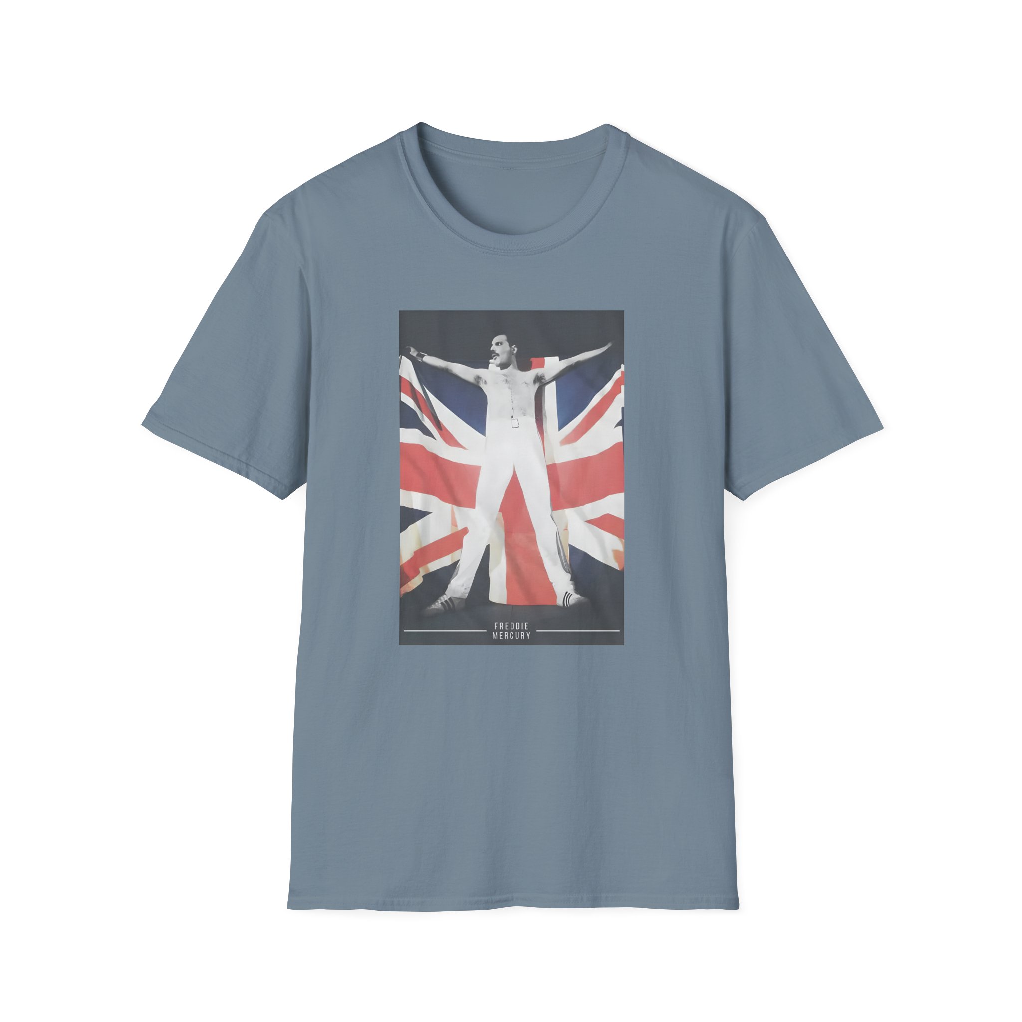F M Union Jack Flag Unisex Softstyle T-Shirt