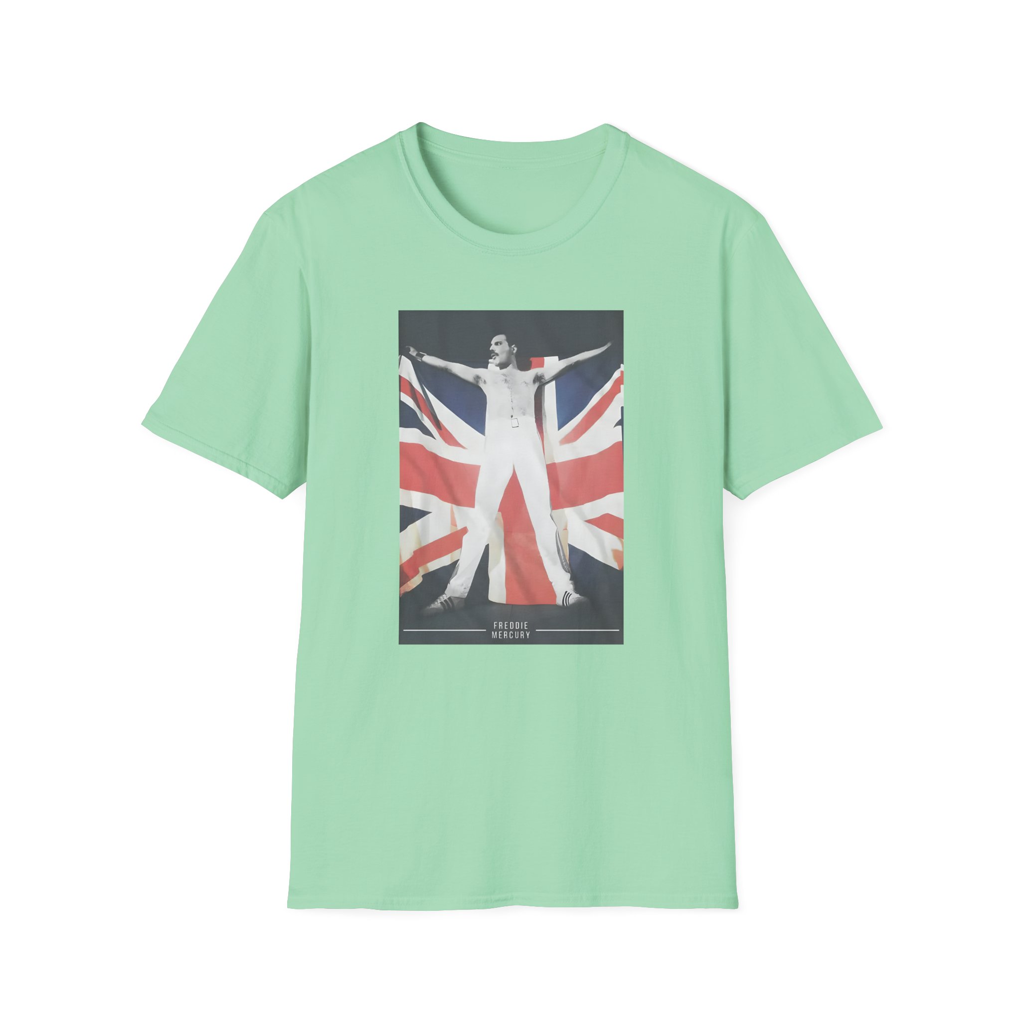 F M Union Jack Flag Unisex Softstyle T-Shirt