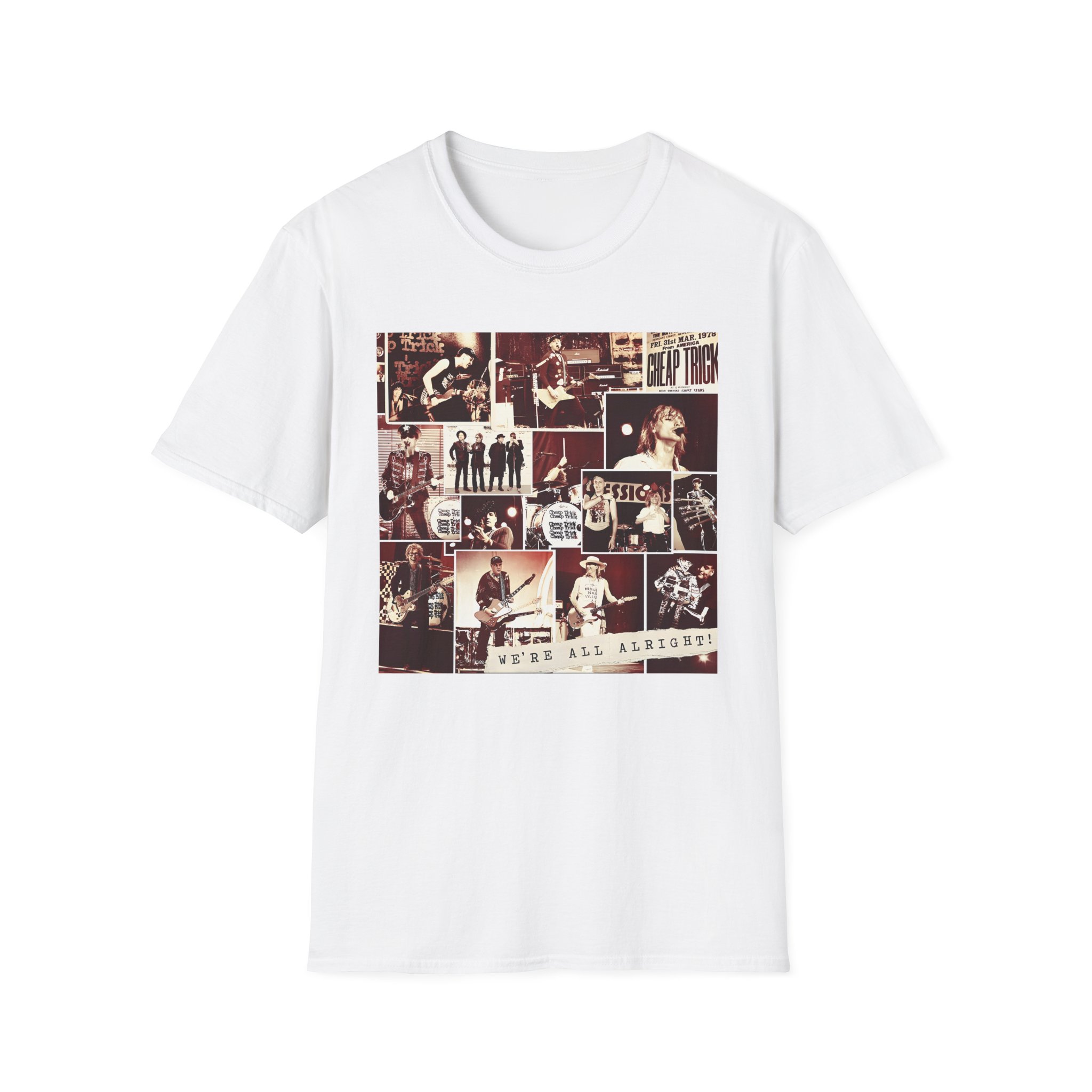 Cheap Trick Photo Collage Unisex Softstyle T-Shirt