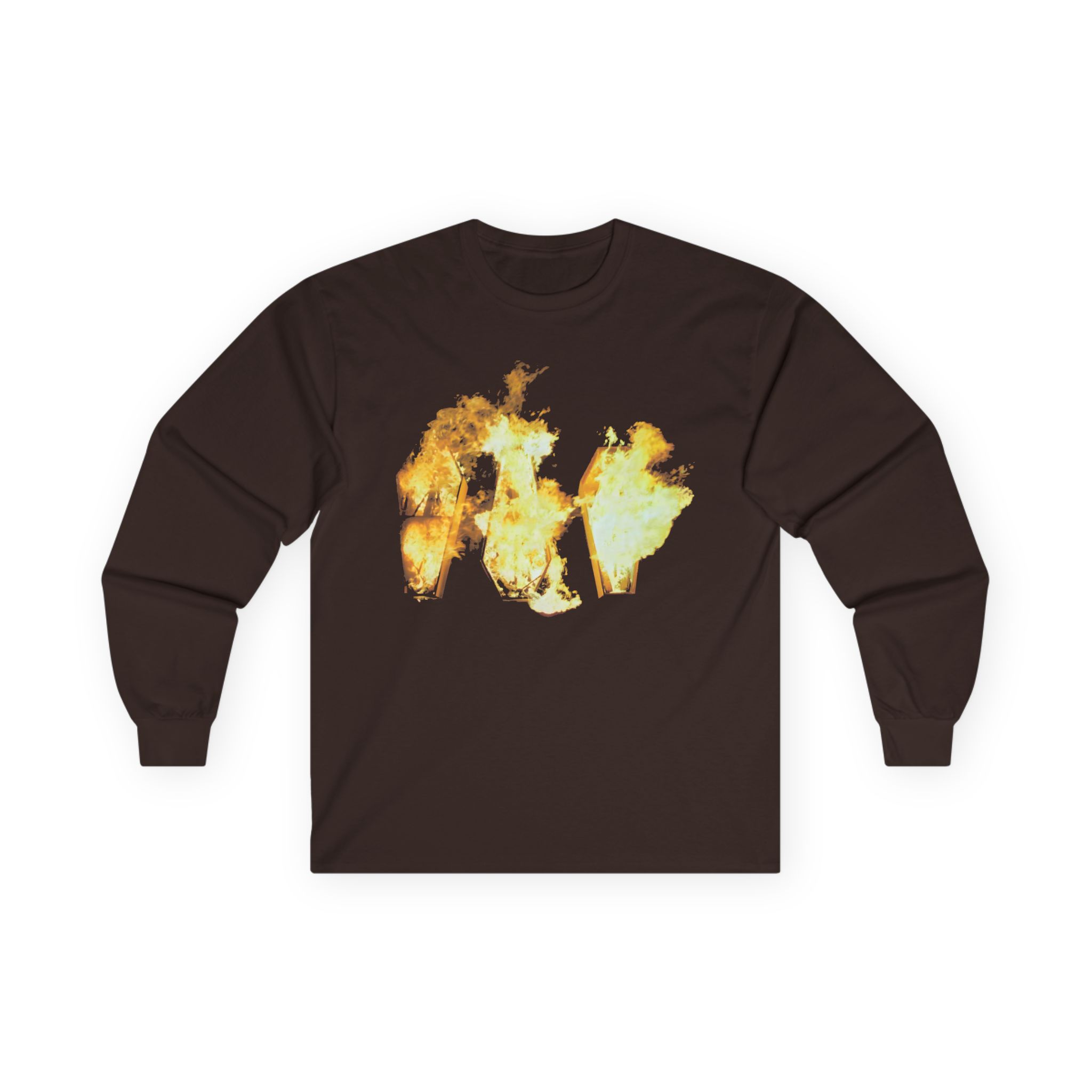 Show Me the Body Flaming Coffins Unisex Ultra Cotton Long Sleeve Tee