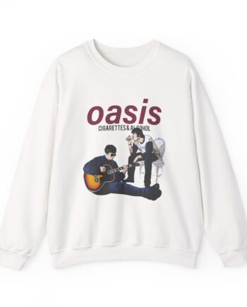 Oasis Cigarettes and Alcohol Illustration Unisex Heavy Blend™ Crewneck Sweatshirt