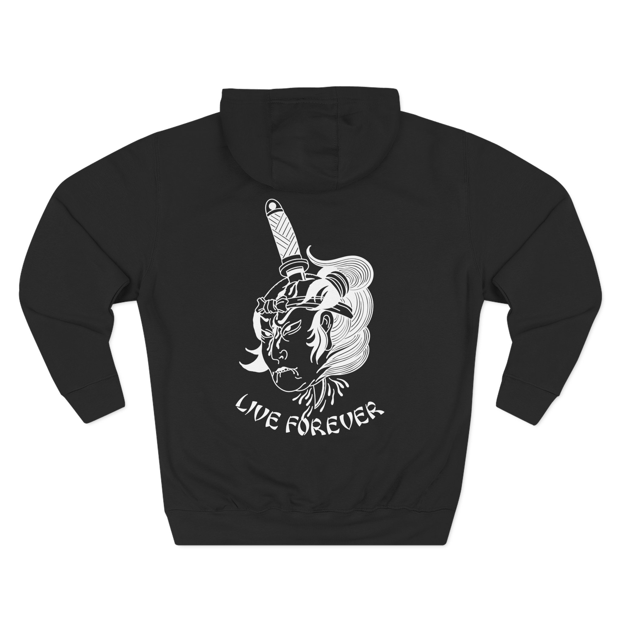 Born From Pain Live Forever Three-Panel Fleece Hoodie